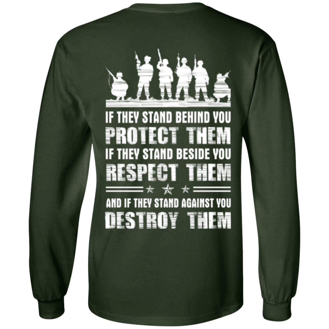 Military T-Shirt "Protect Them - Respect Them - Destroy Them Veteran"-TShirt-General-Veterans Nation