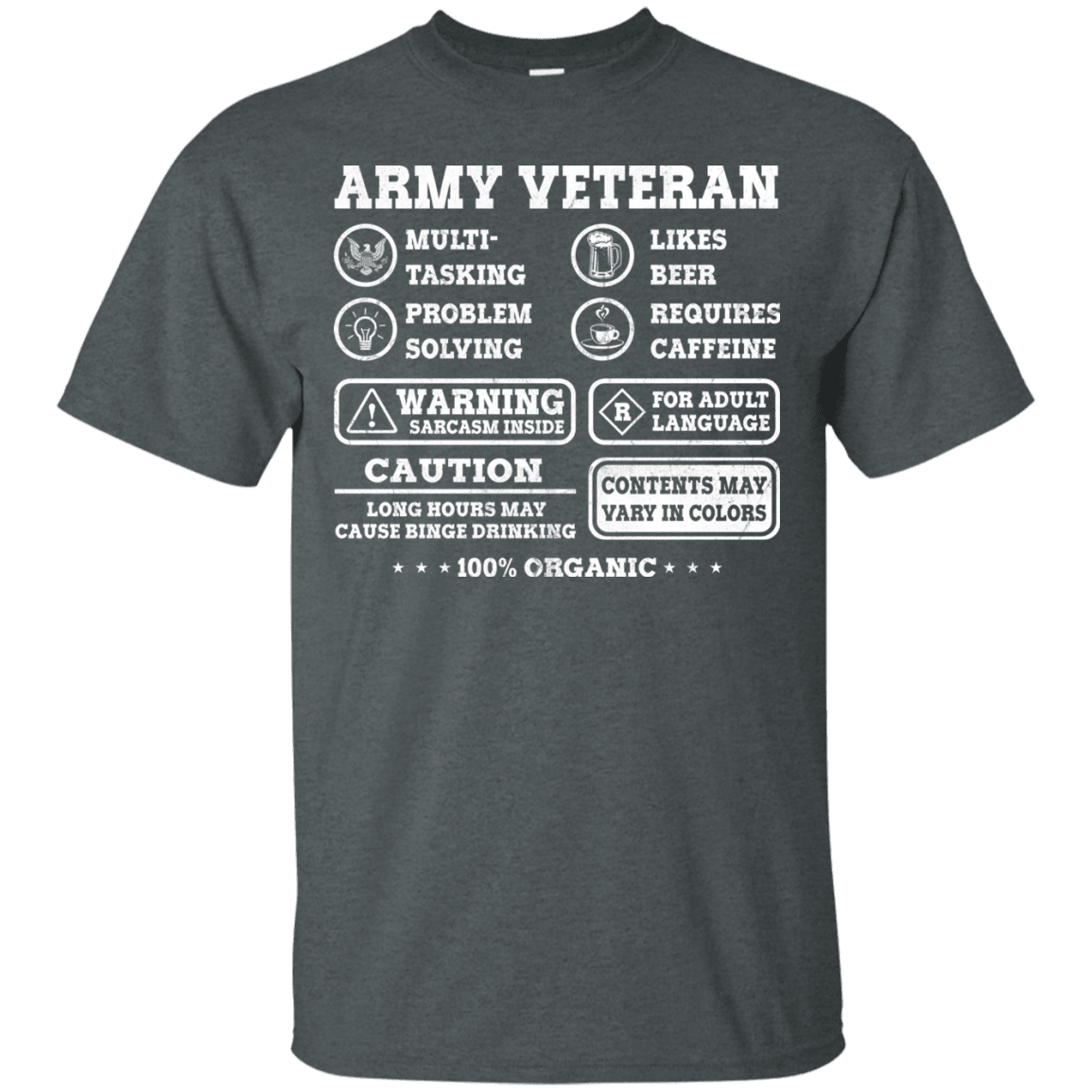 Army Veteran Multitasking Sarcasm Men Front T Shirts-TShirt-Army-Veterans Nation