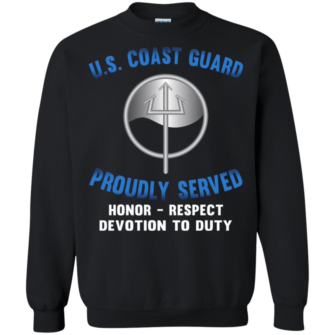 USCG MARINE SCIENCE TECHNICIAN MST Logo Proudly Served T-Shirt For Men On Front-TShirt-USCG-Veterans Nation