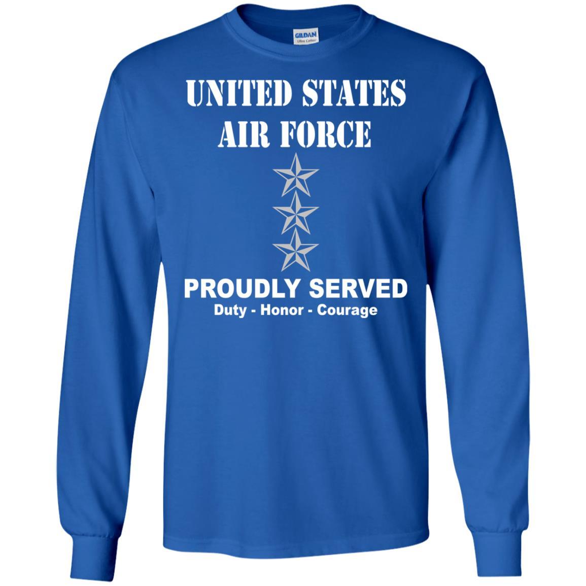 US Air Force O-9 Lieutenant General Lt Ge O9 General Officer Ranks Men Front T Shirt For Air Force-TShirt-USAF-Veterans Nation