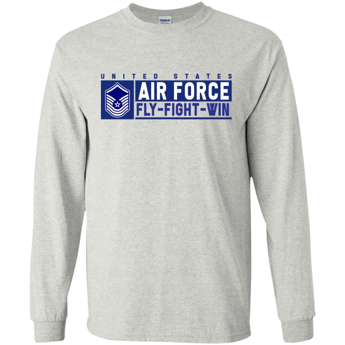 US Air Force E-8 Senior Master Sergeant Old Style Fly - Fight - Win T-Shirt On Front For Men-TShirt-USAF-Veterans Nation