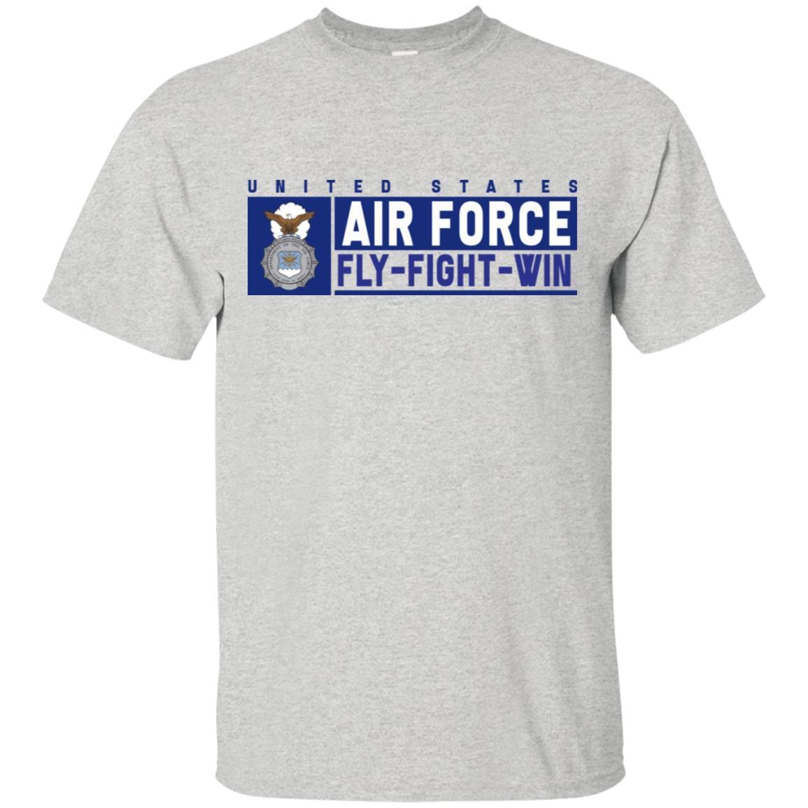 US Air Force Security Police Fly - Fight - Win T-Shirt On Front For Men-TShirt-USAF-Veterans Nation