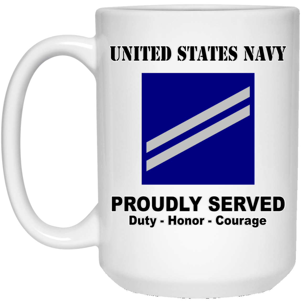 US Navy E-2 Seaman Apprentice E2 SA Junior Enlisted Ranks T shirt White Coffee Mug - Stainless Travel Mug-Mug-Navy-Collar-Veterans Nation