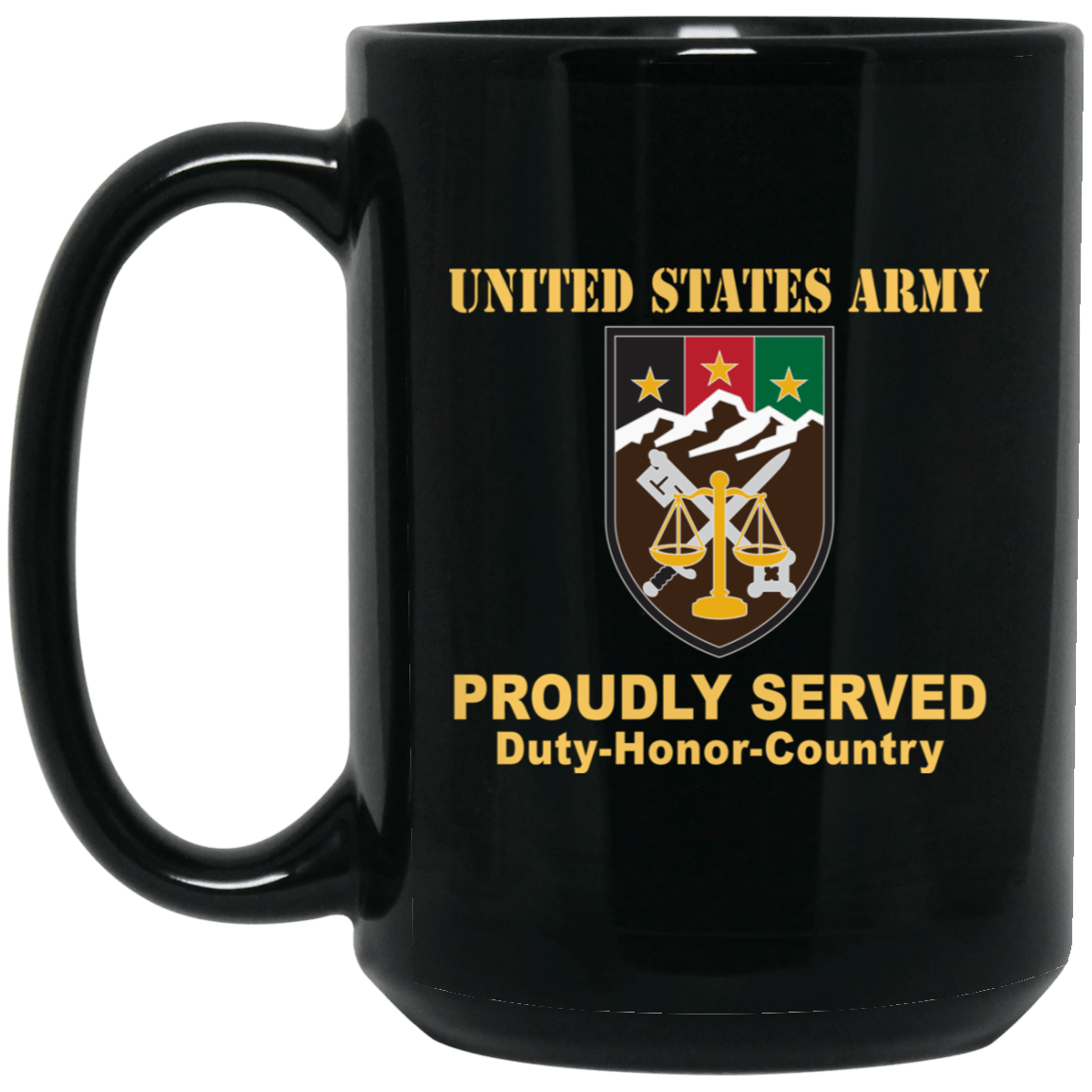 US ARMY CSIB UNITED STATES ARMY ELEMENT COMBINED JOINT INTERAGENCY TASK FORCE 435- 11 oz - 15 oz Black Mug-Mug-Army-CSIB-Veterans Nation