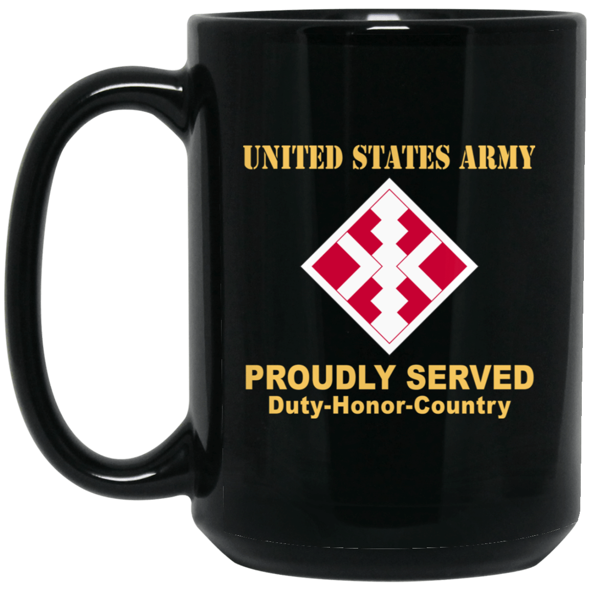 US ARMY 411TH ENGINEER BRIGADE- 11 oz - 15 oz Black Mug-Mug-Army-CSIB-Veterans Nation