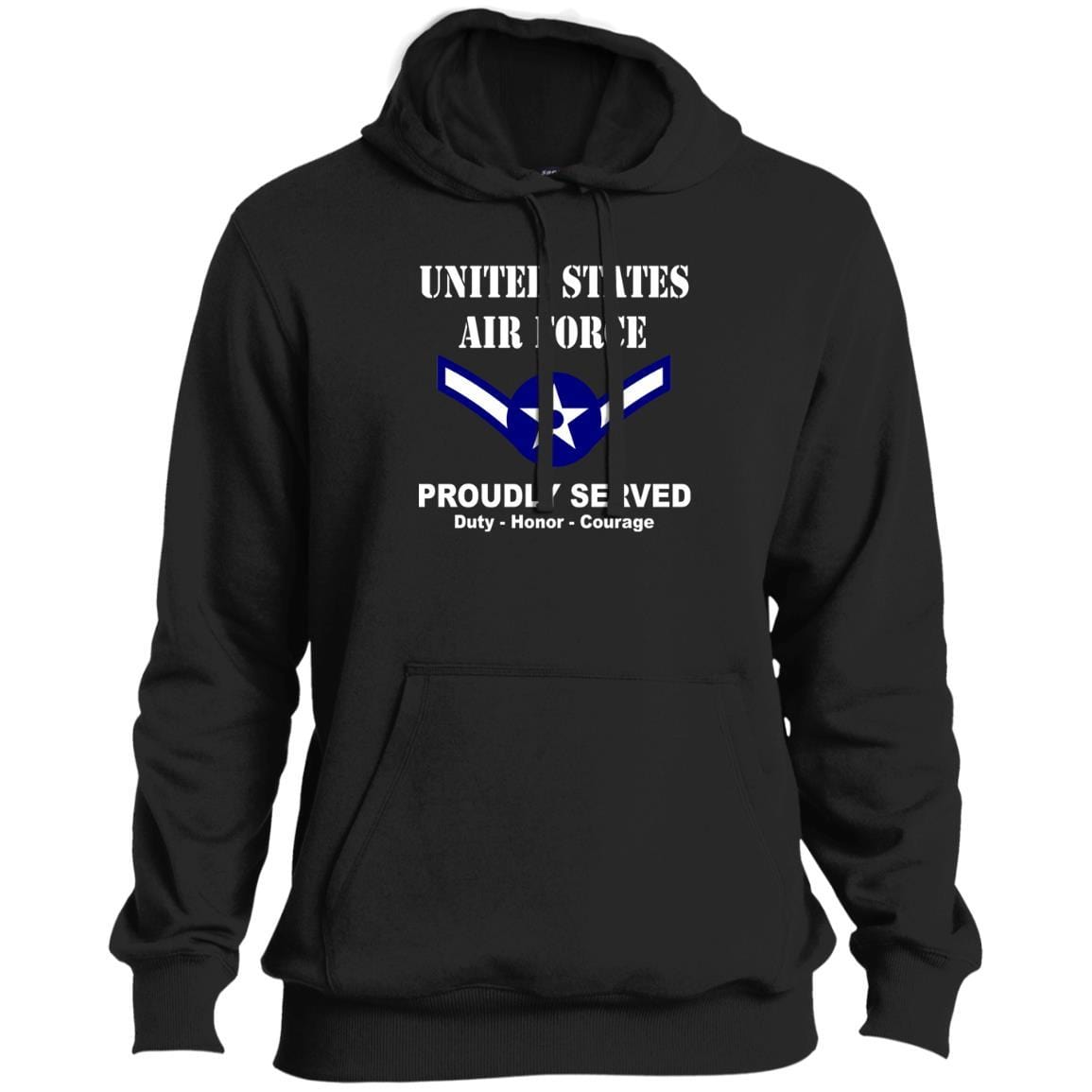 US Air Force E-2 Airman Amn E2 Ranks Enlisted Airman T shirt Sport-Tek Tall Pullover Hoodie - T-Shirt-TShirt-USAF-Veterans Nation