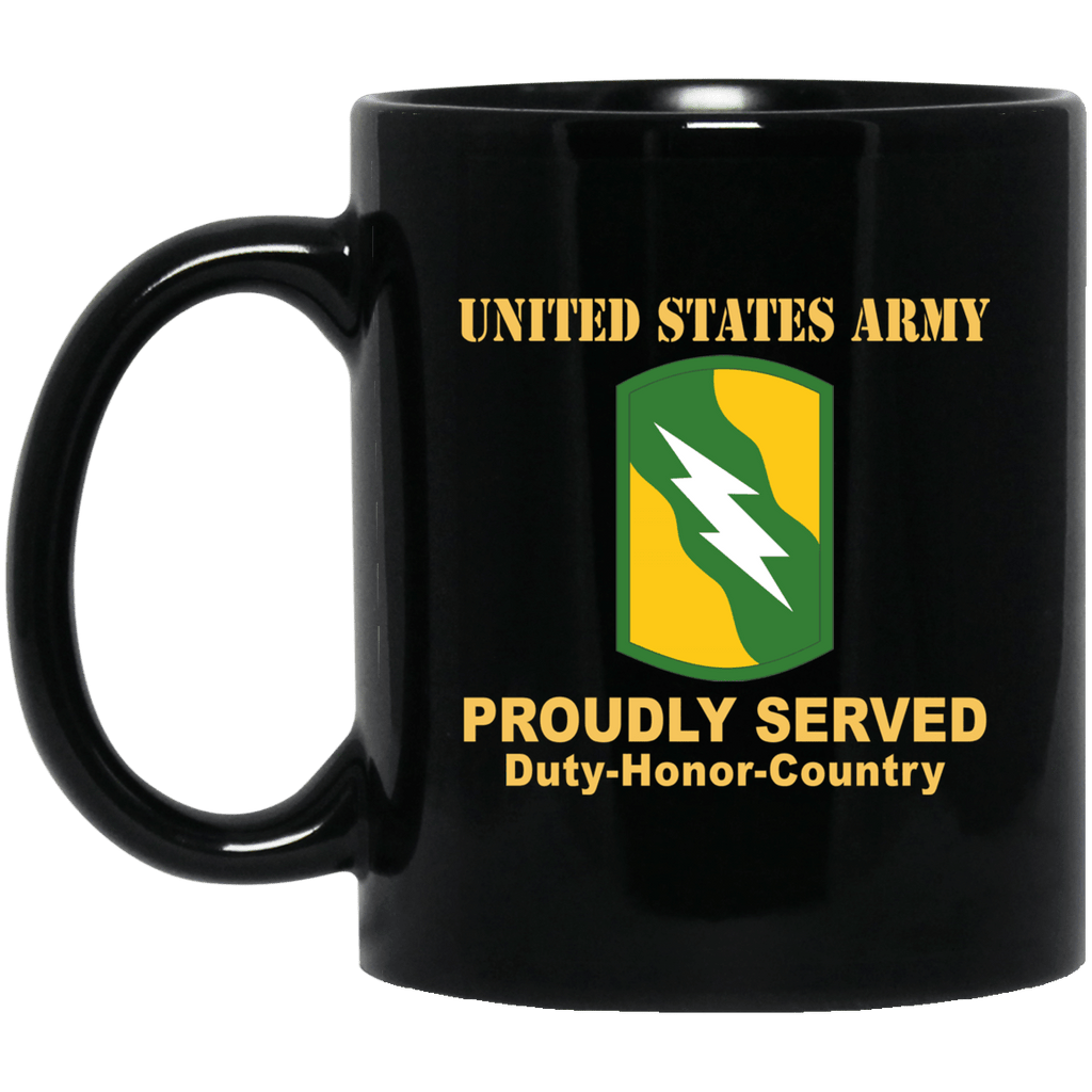 US ARMY 155TH ARMORED BRIGADE COMBAT TEAM- 11 oz - 15 oz Black Mug-Mug-Army-CSIB-Veterans Nation