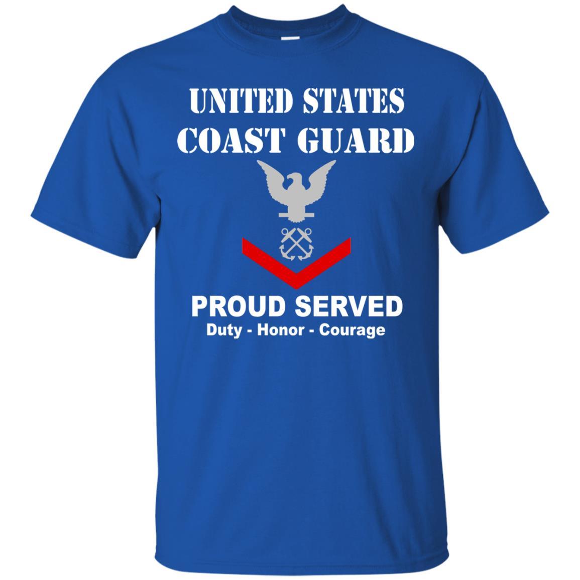 US Coast Guard E-4 Petty Officer Third Class E4 PO3 Petty Officer Men Front USCG T Shirt-TShirt-USCG-Veterans Nation