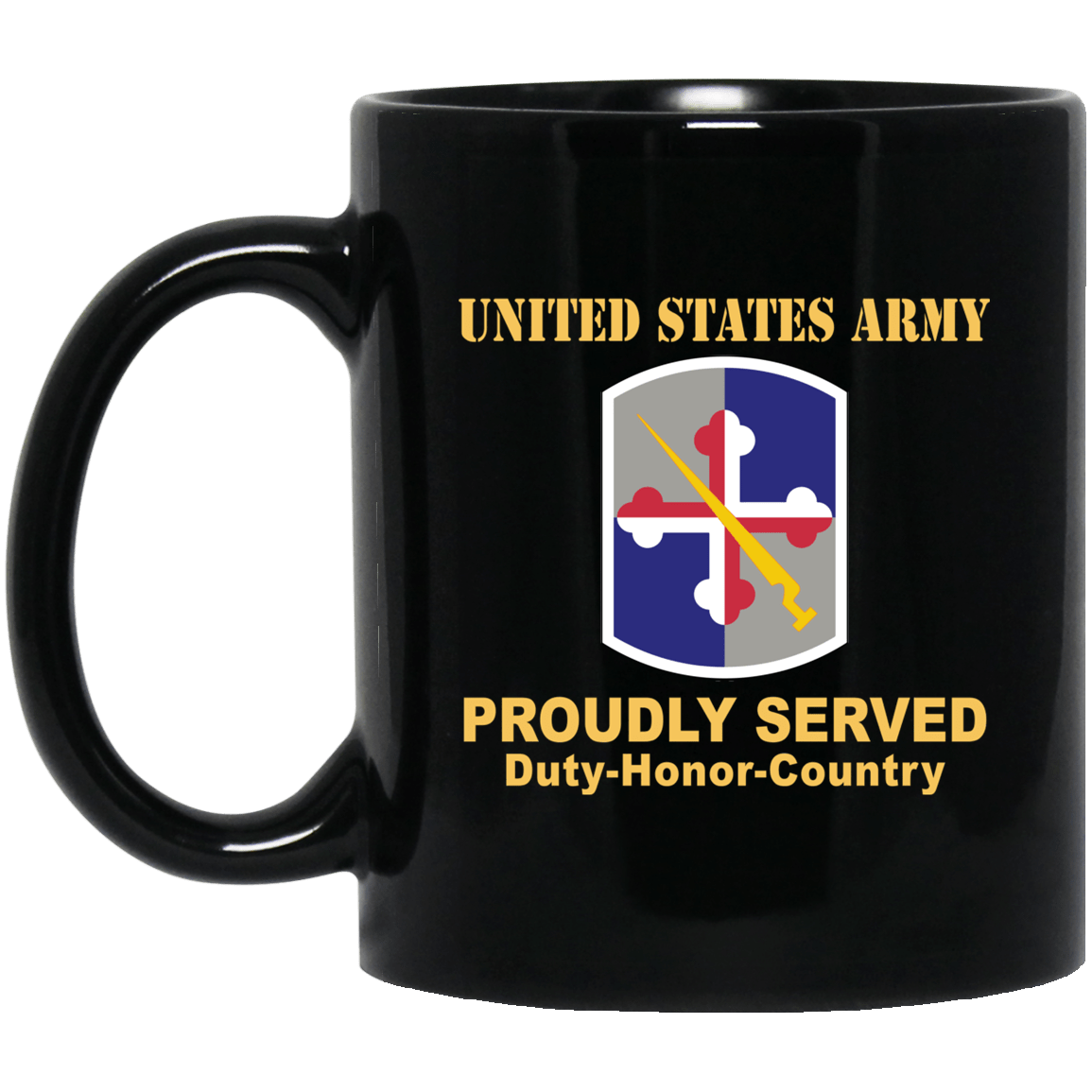 US ARMY 58TH EXPEDITIONARY MILITARY INTELLIGENCE BRIGADE - 11 oz - 15 oz Black Mug-Mug-Army-CSIB-Veterans Nation