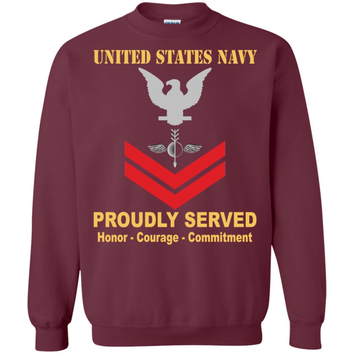 Navy Aerographers Mate Navy AG E-5 Rating Badges Proudly Served T-Shirt For Men On Front-TShirt-Navy-Veterans Nation