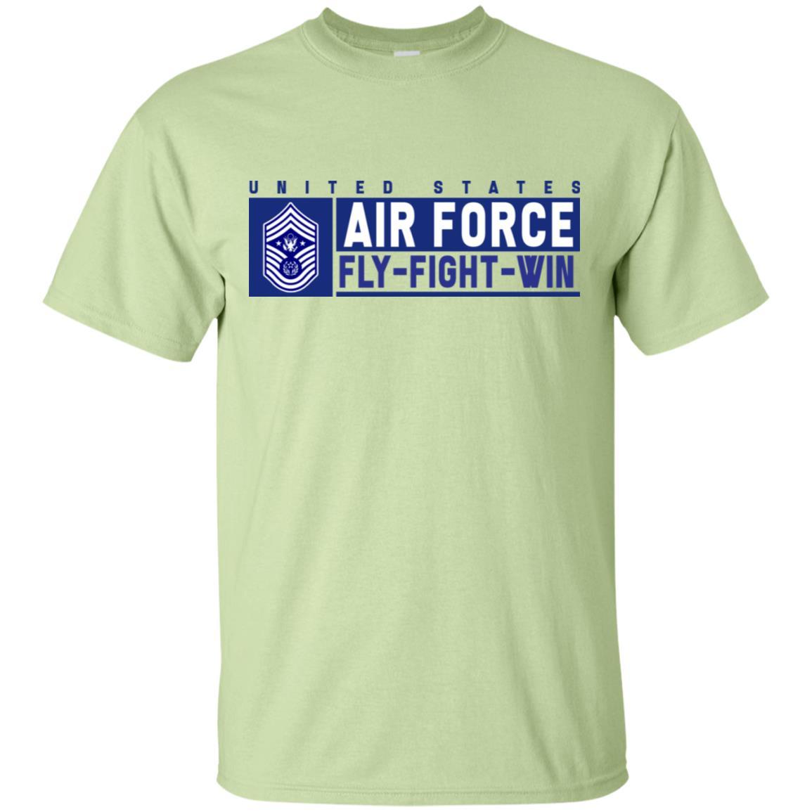 US Air Force E-9 Chief Master Sergeant Of The Air Force Fly - Fight - Win T-Shirt On Front For Men-TShirt-USAF-Veterans Nation