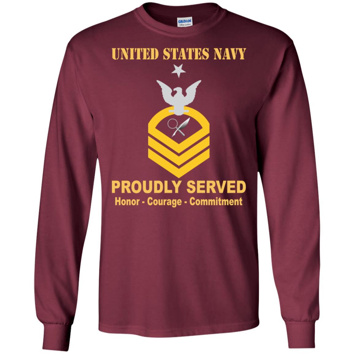 Navy Intelligence Specialist Navy IS E-8 Rating Badges Proudly Served T-Shirt For Men On Front-TShirt-Navy-Veterans Nation