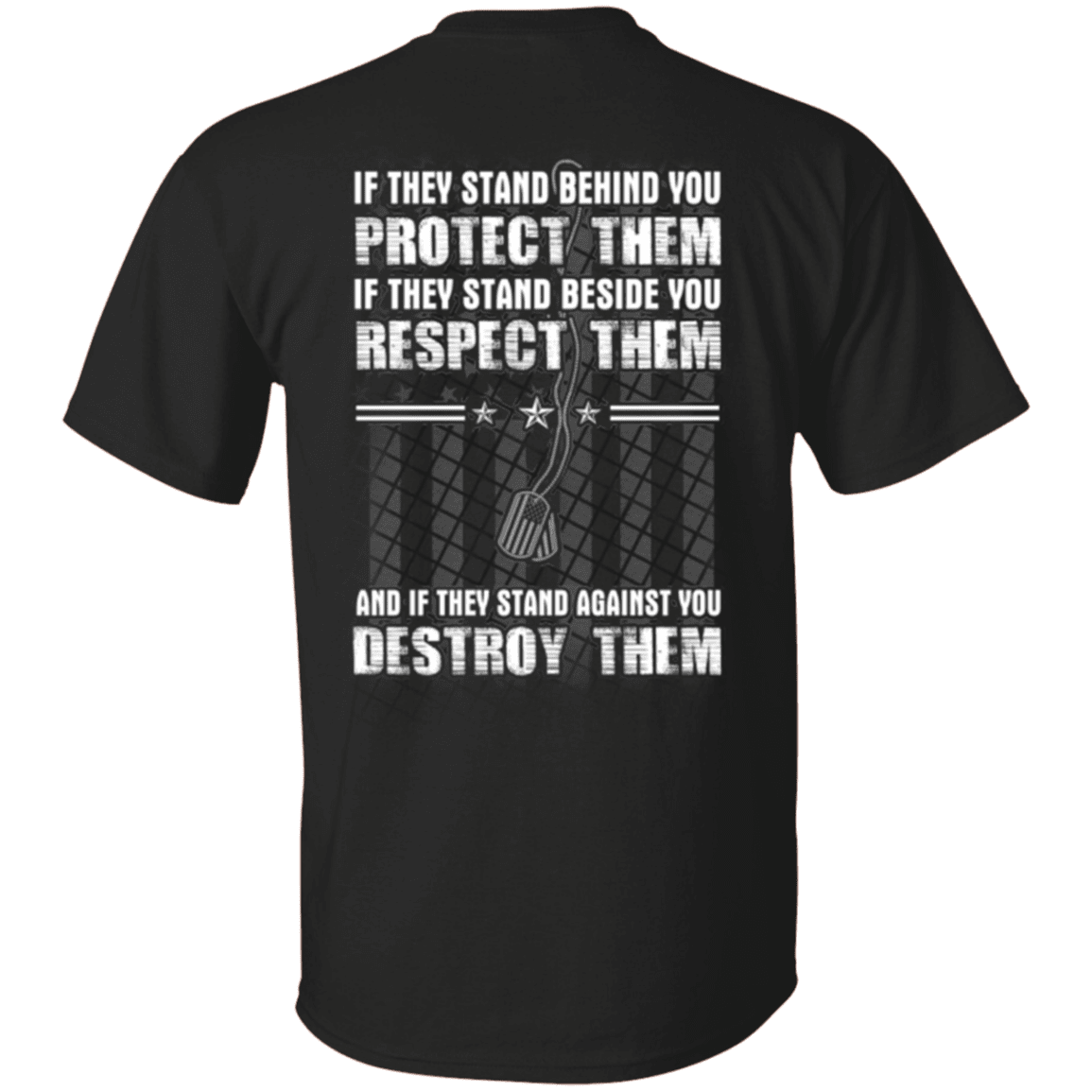 Military T-Shirt "Protect Them Respect Them Destroy Them Veteran"-TShirt-General-Veterans Nation