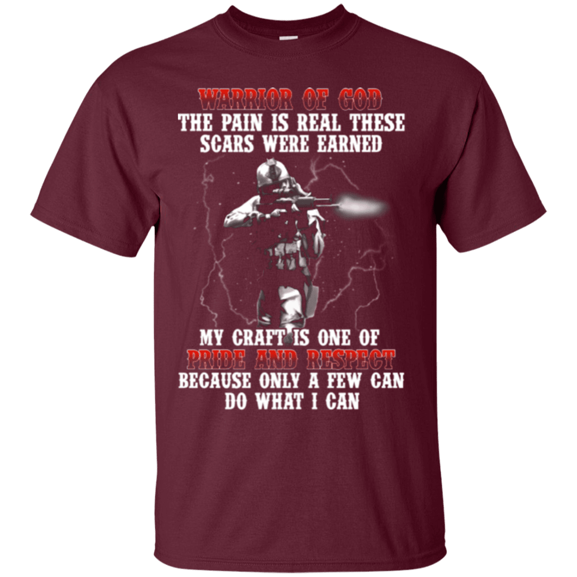 Military T-Shirt "WARRIOR OF GOD"-TShirt-General-Veterans Nation