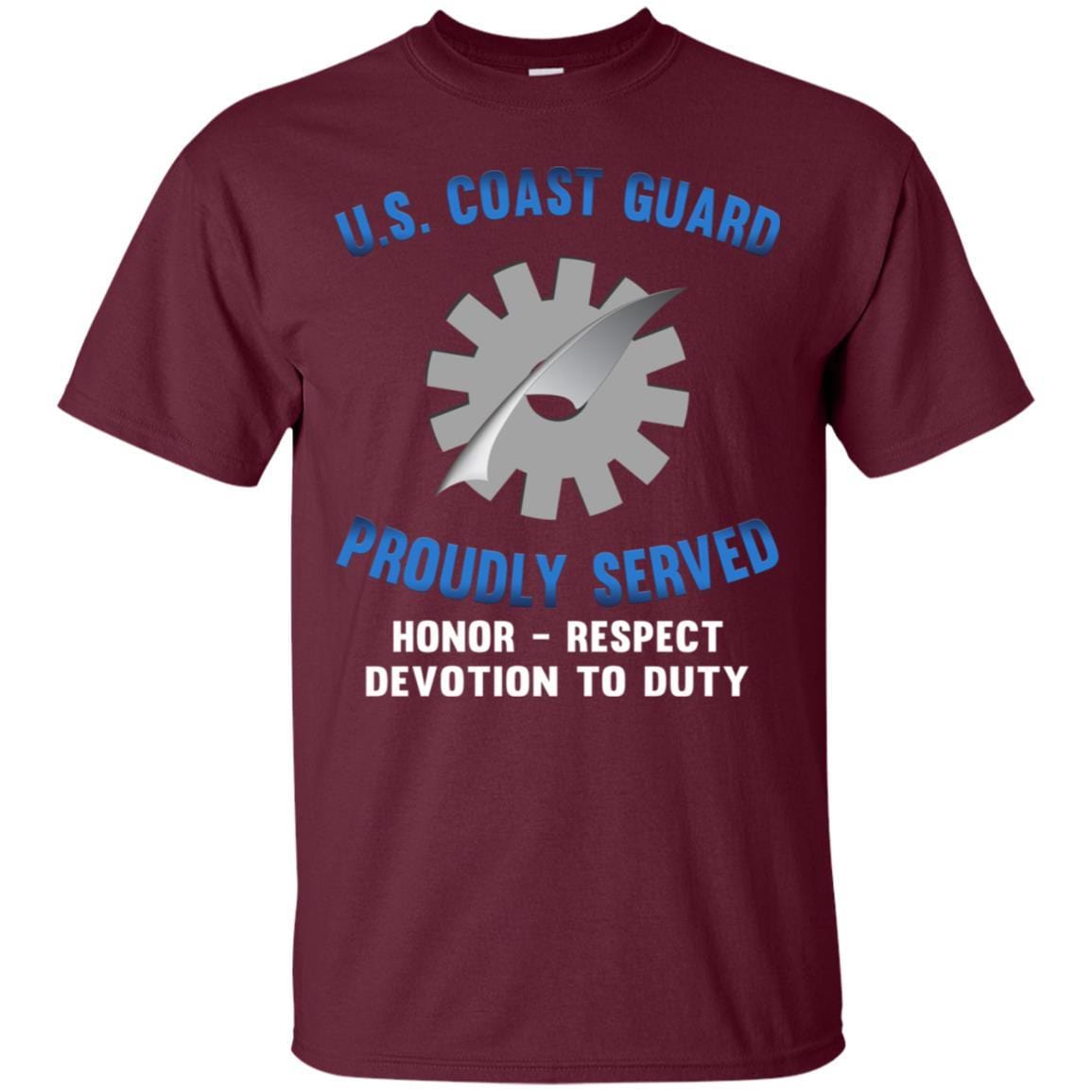 US Coast Guard Data Processing Technician DP Logo Proudly Served T-Shirt For Men On Front-TShirt-USCG-Veterans Nation