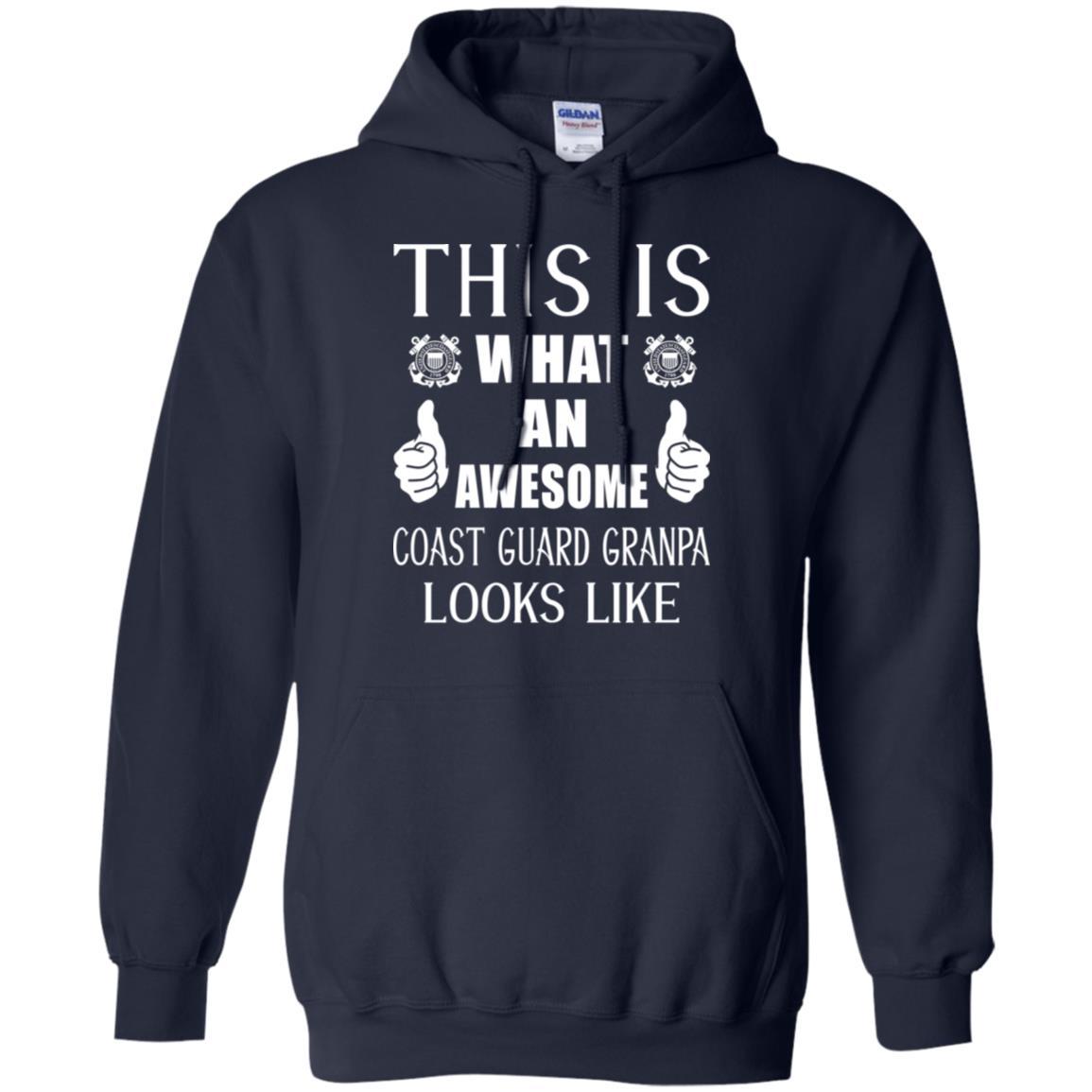 This Is What An Awesome Coast Guard Grandpa Look Like T-Shirt On Front-TShirt-USCG-Veterans Nation