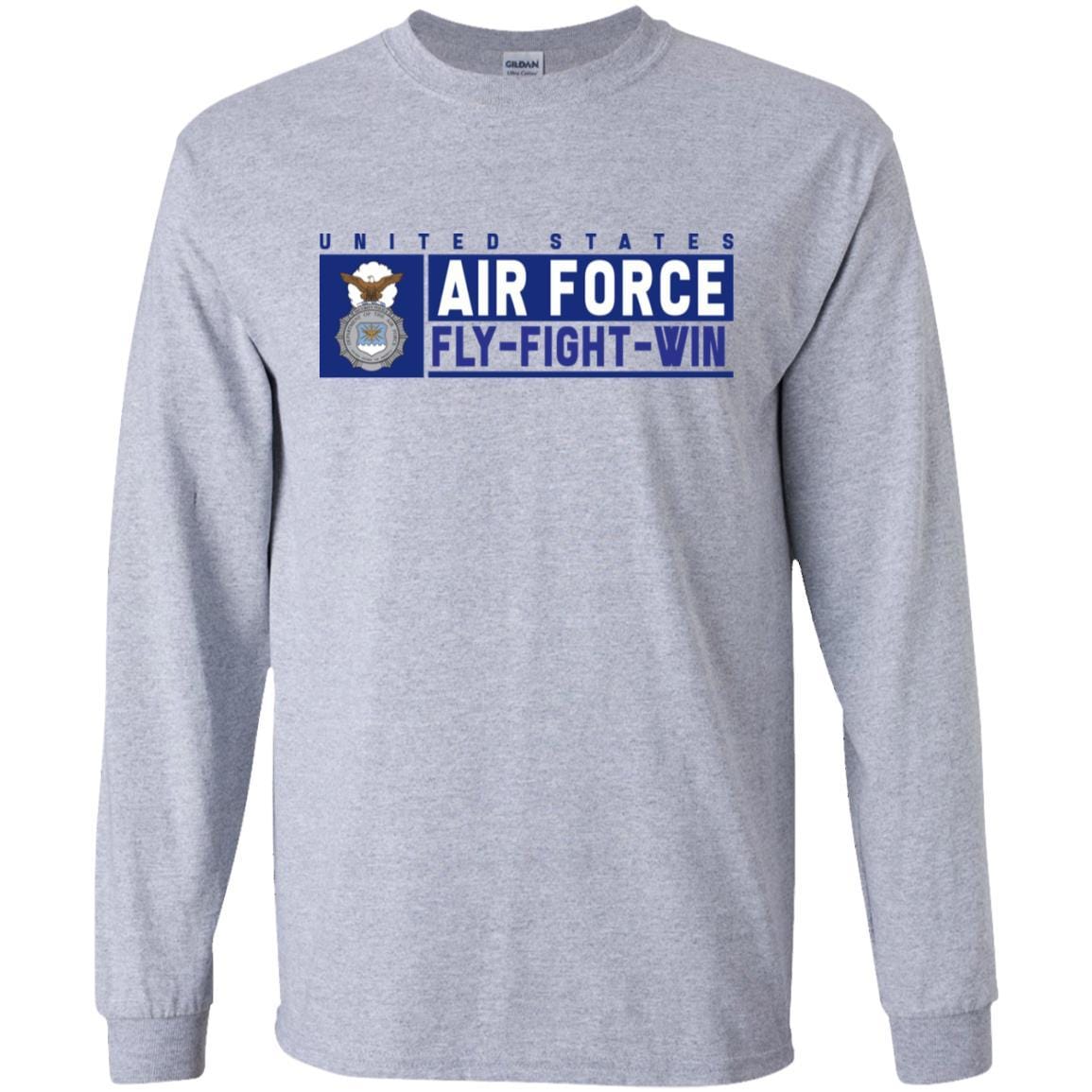 US Air Force Security Police Fly - Fight - Win T-Shirt On Front For Men-TShirt-USAF-Veterans Nation