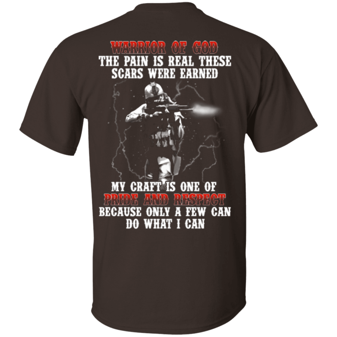 Military T-Shirt "Veteran - Warrior Of God"-TShirt-General-Veterans Nation