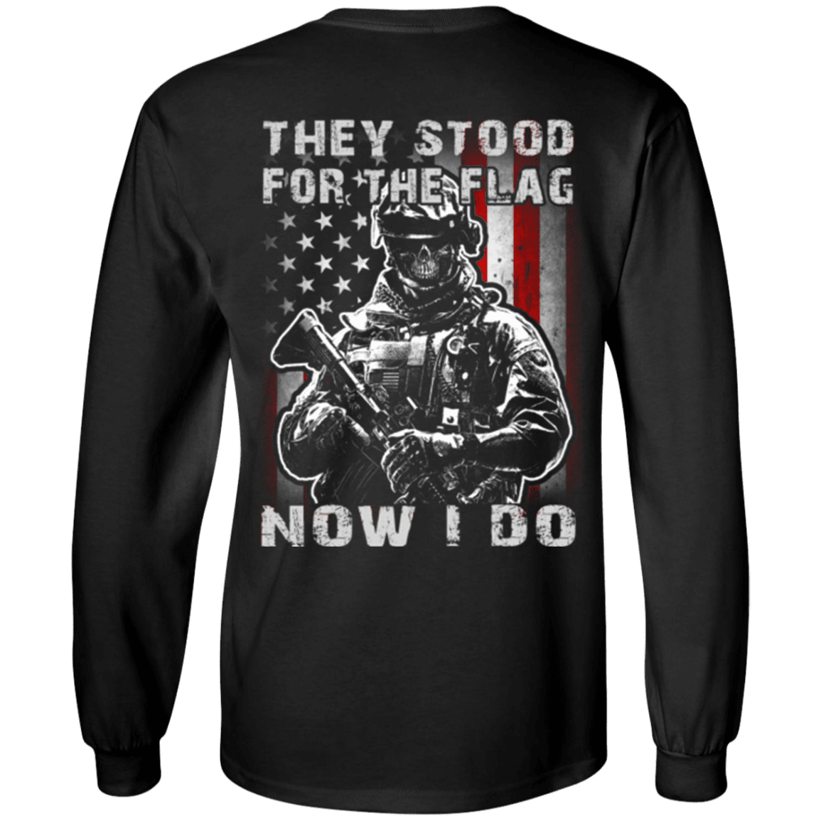 Military T-Shirt "Veteran - They Stood For The Flag Now I Do"-TShirt-General-Veterans Nation