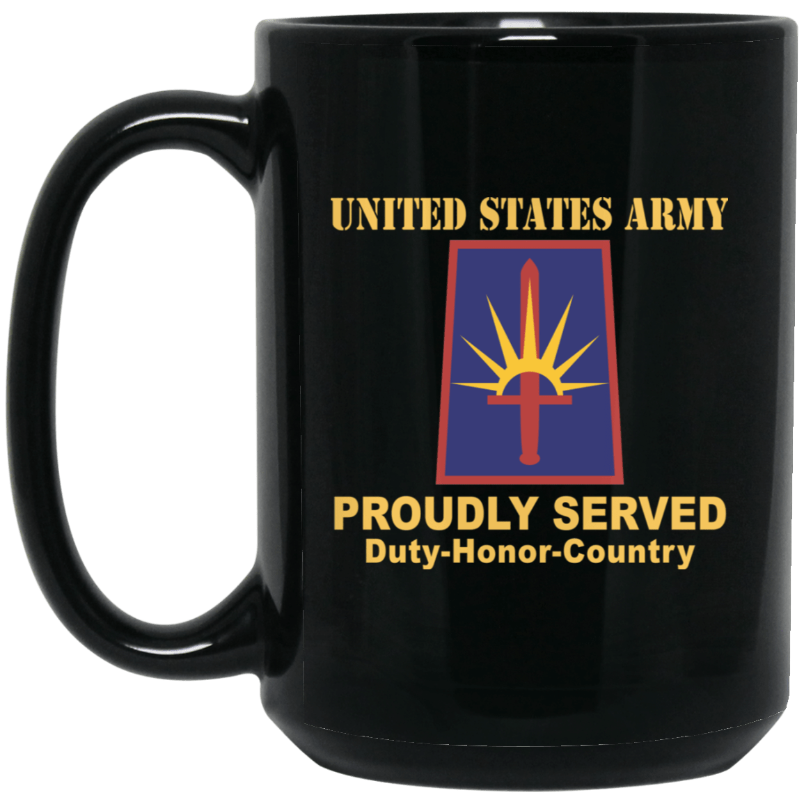 US ARMY NEW YORK ARMY NATIONAL GUARD ELEMENT JT FRC HQ- 11 oz - 15 oz Black Mug-Mug-Army-CSIB-Veterans Nation