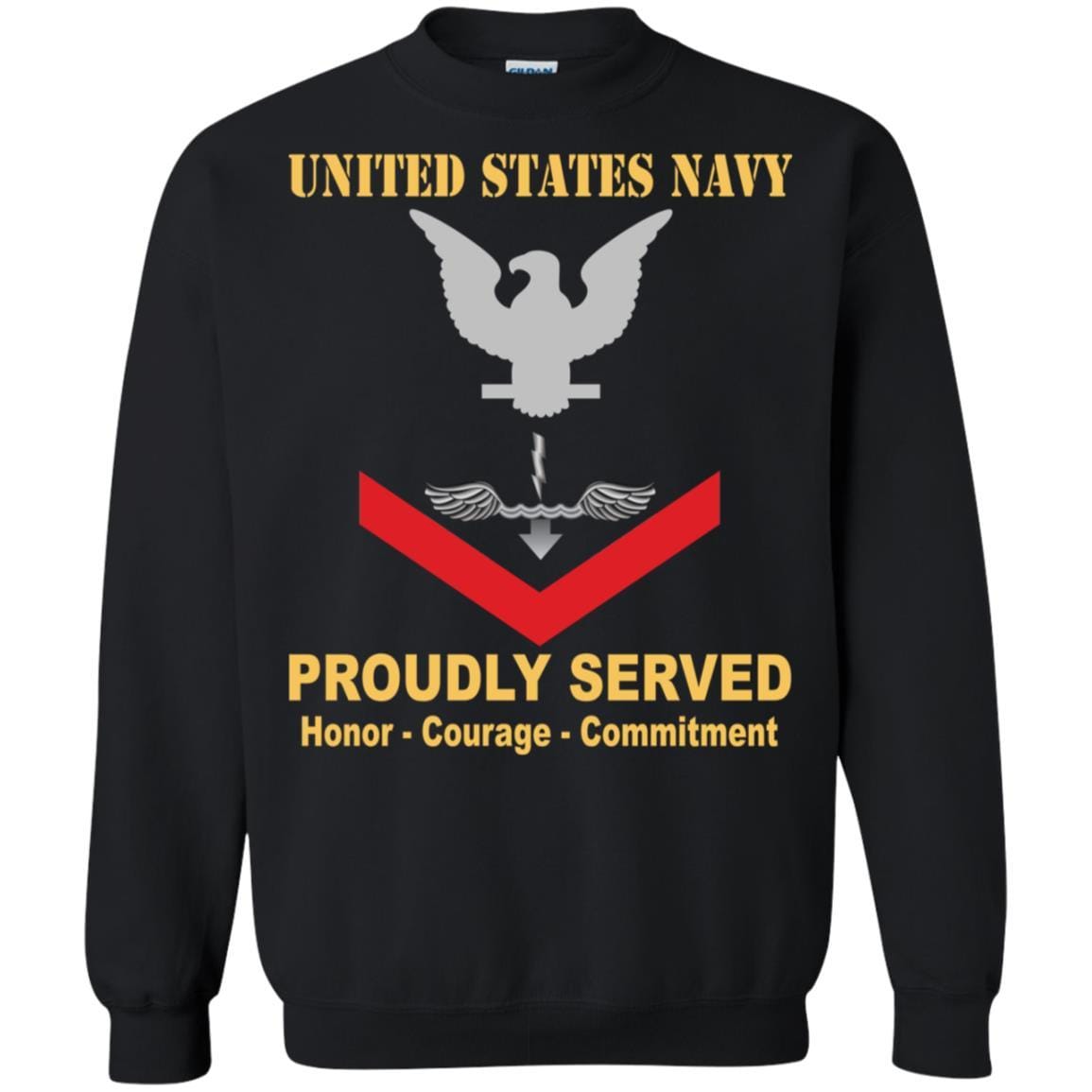 Navy Antisubmarine Warfare Technician Navy AX E-4 Rating Badges Proudly Served T-Shirt For Men On Front-TShirt-Navy-Veterans Nation