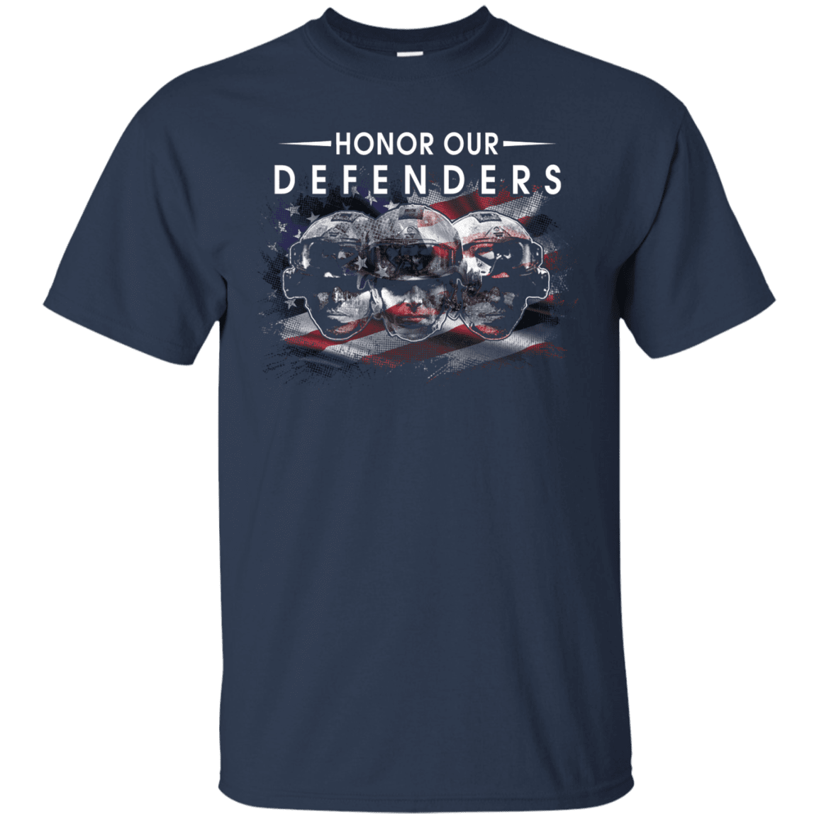 Military T-Shirt "HONOR OUR DEFENDER"-TShirt-General-Veterans Nation