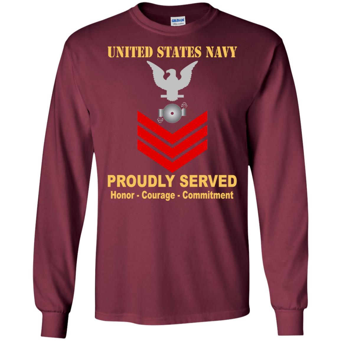 U.S Navy Boiler technician Navy BT E-6 Rating Badges Proudly Served T-Shirt For Men On Front-TShirt-Navy-Veterans Nation