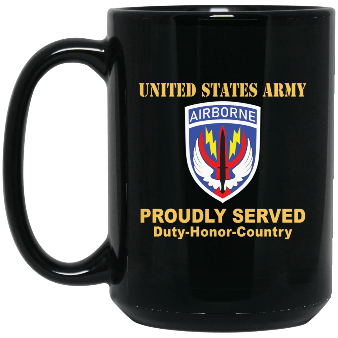 US ARMY SPECIAL OPERATIONS COMMAND CENTRAL- 11 oz - 15 oz Black Mug-Mug-Army-CSIB-Veterans Nation