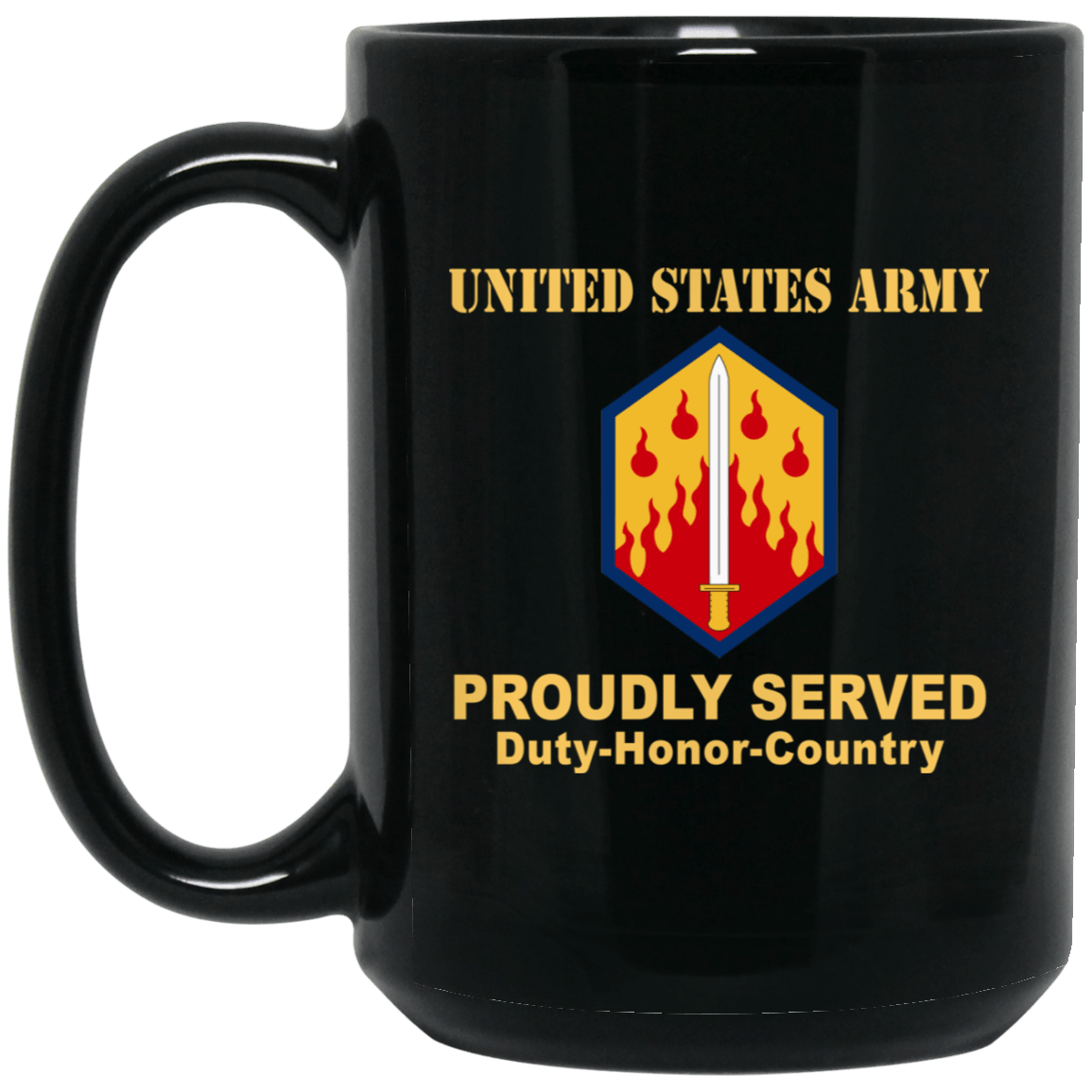 US ARMY 48TH CHEMICAL BRIGADE- 11 oz - 15 oz Black Mug-Mug-Army-CSIB-Veterans Nation