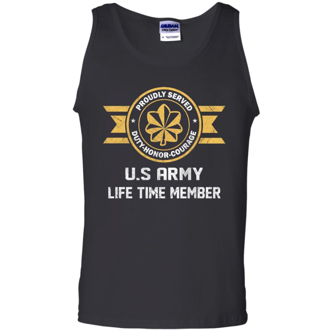 Life Time Member - US Army O-4 Major O4 MAJ Field Officer Ranks Men T Shirt On Front-TShirt-Army-Veterans Nation