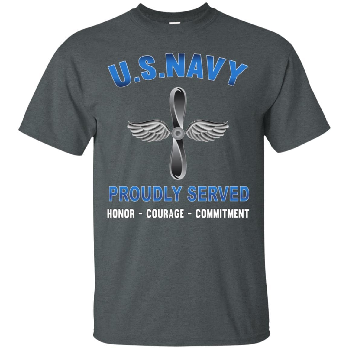 U.S Navy Aviation machinist's mate Navy AD - Proudly Served T-Shirt For Men On Front-TShirt-Navy-Veterans Nation