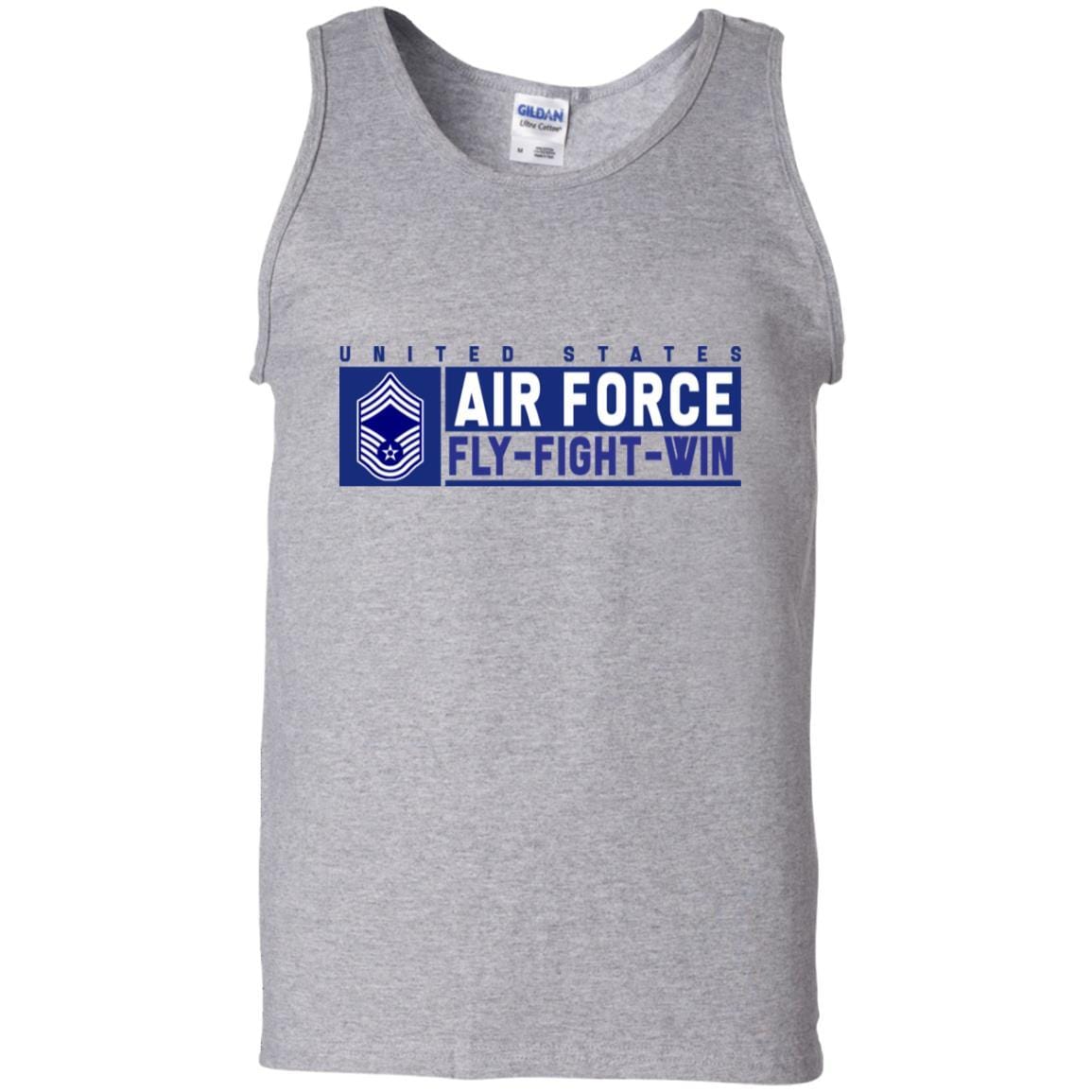 US Air Force E-9 Chief Master Sergeant Fly - Fight - Win T-Shirt On Front For Men-TShirt-USAF-Veterans Nation