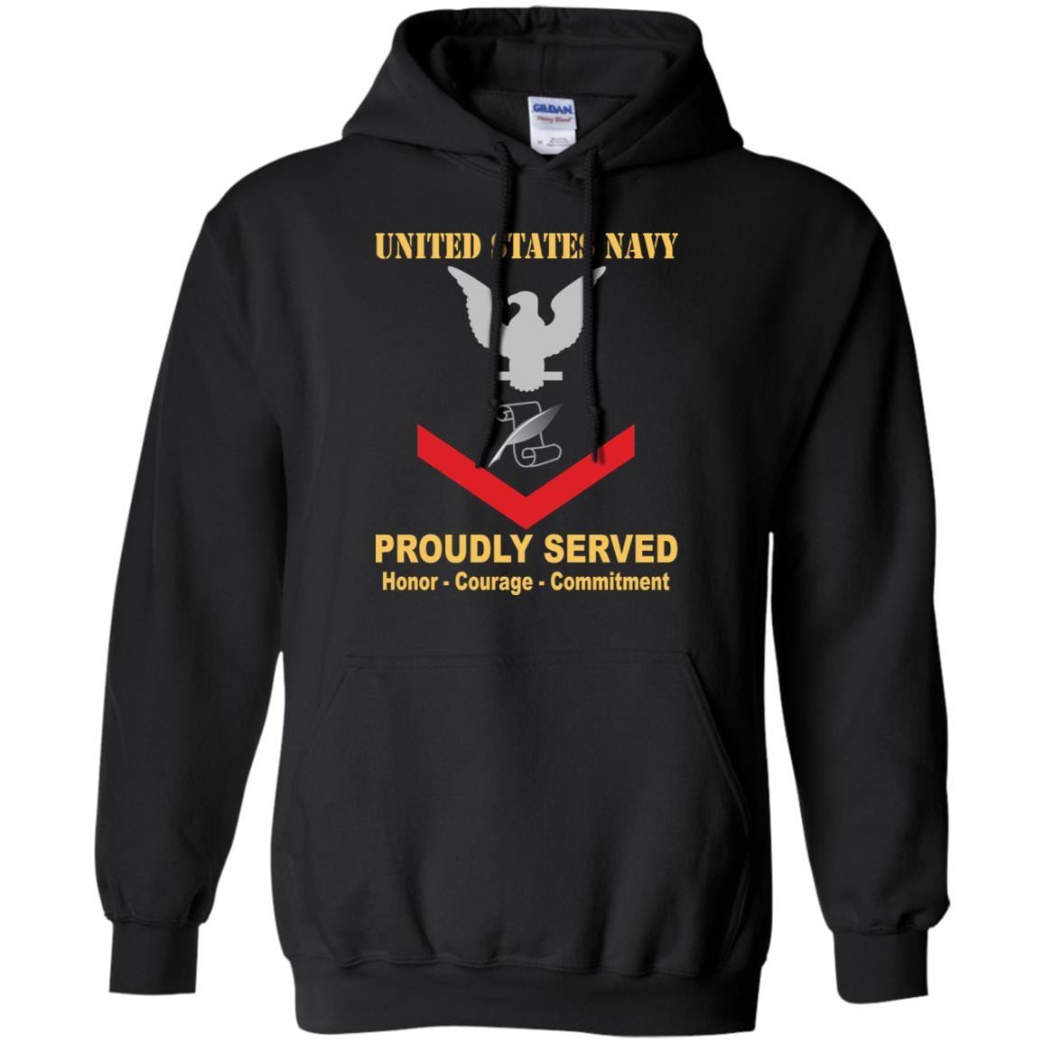 Navy Journalist Navy JO E-4 Rating Badges Proudly Served T-Shirt For Men On Front-TShirt-Navy-Veterans Nation