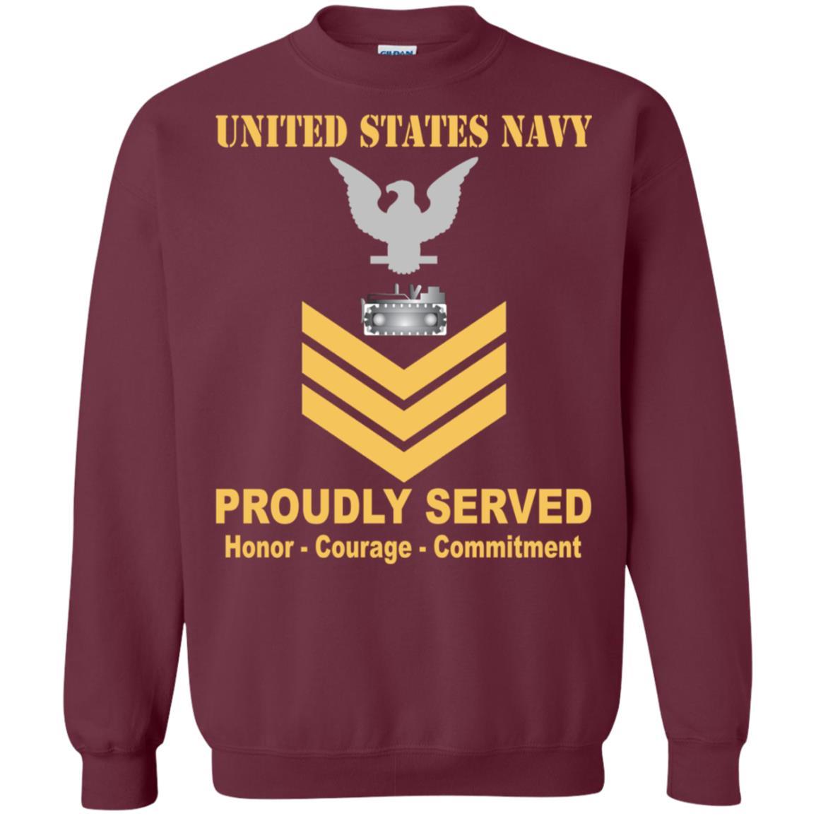 Navy Equipment Operator Navy EO E-6 Rating Badges Proudly Served T-Shirt For Men On Front-TShirt-Navy-Veterans Nation