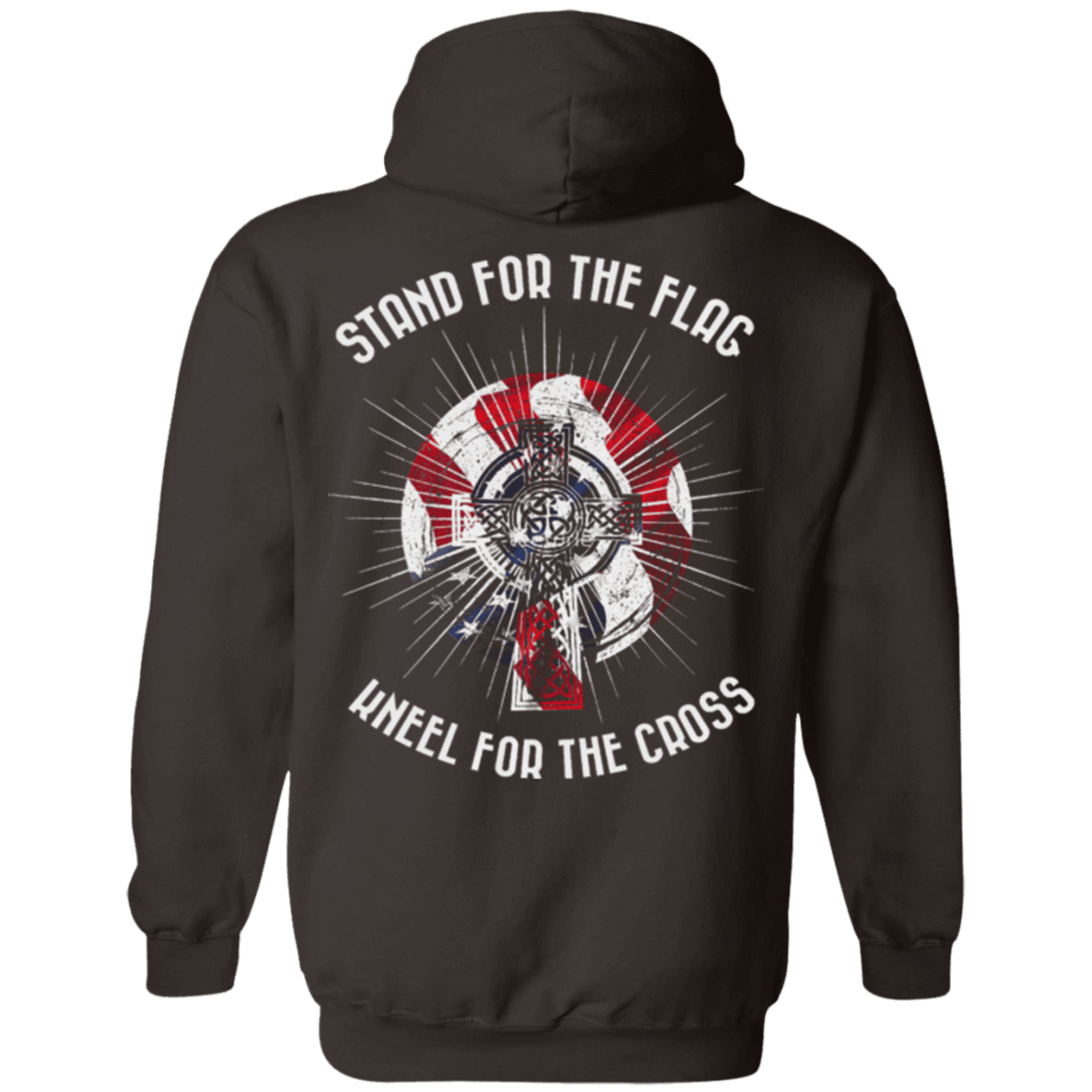 Military T-Shirt "Veteran - Stand For The Flag Kneel For The Cross"-TShirt-General-Veterans Nation