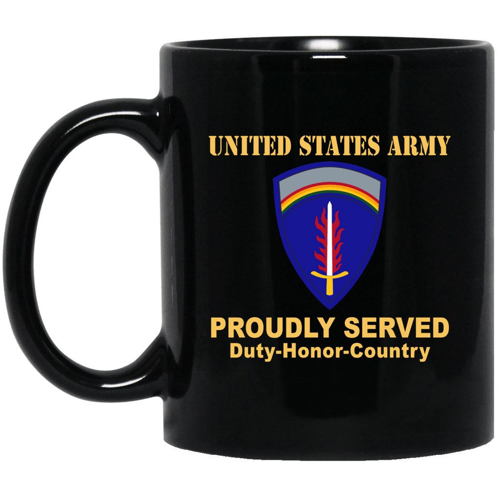 UNITED STATES ARMY EUROPE- 11 oz - 15 oz Black Mug-Mug-Army-CSIB-Veterans Nation