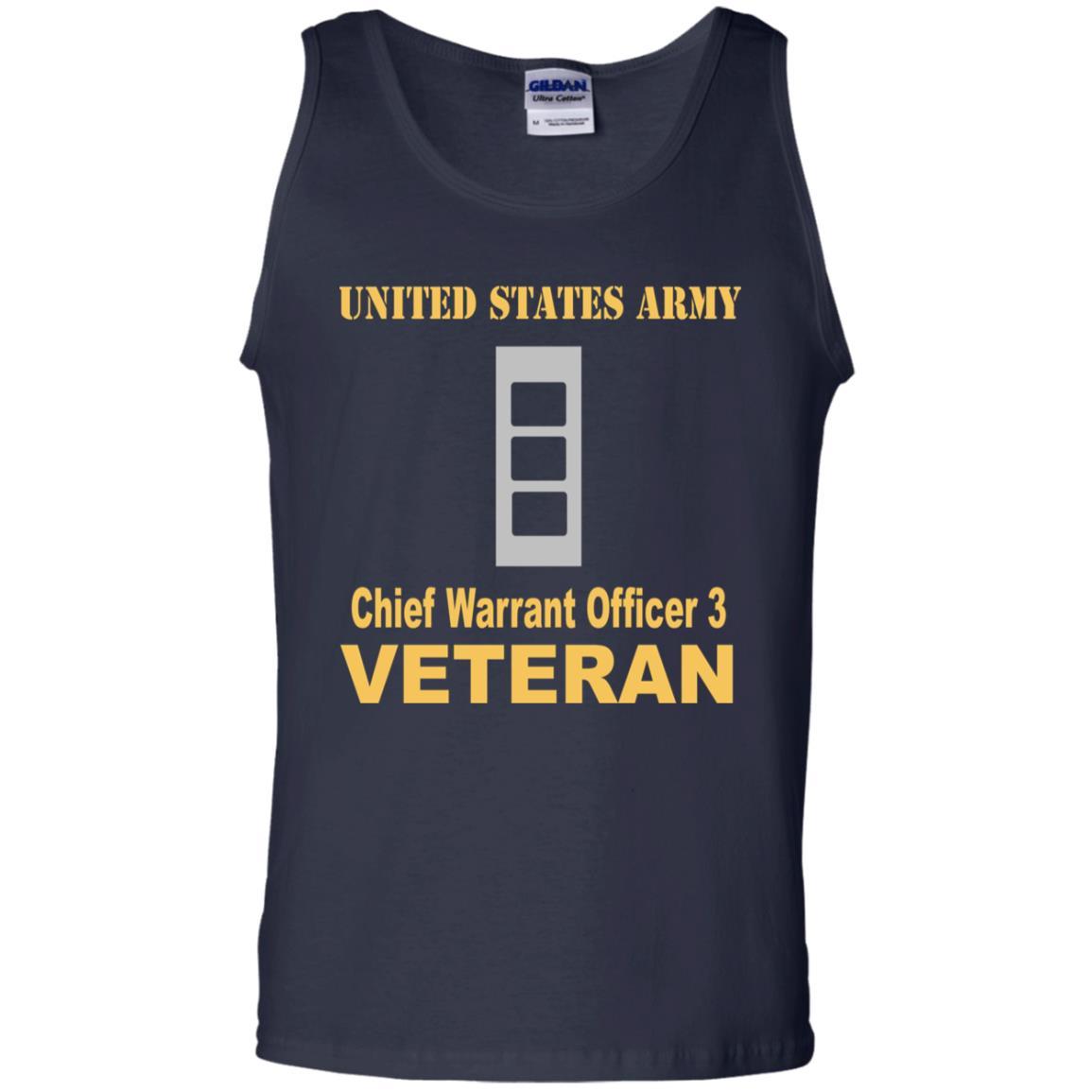 US Army W-3 Chief Warrant Officer 3 W3 CW3 Warrant Officer Veteran Men T Shirt On Front-TShirt-Army-Veterans Nation