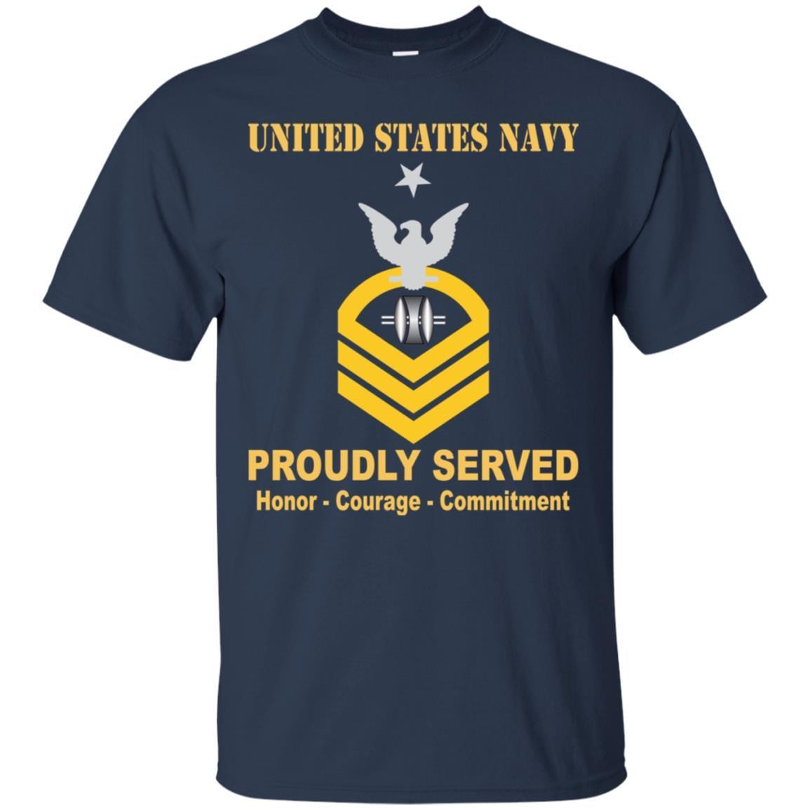 Navy Opticalman Navy OM E-8 Rating Badges Proudly Served T-Shirt For Men On Front-TShirt-Navy-Veterans Nation