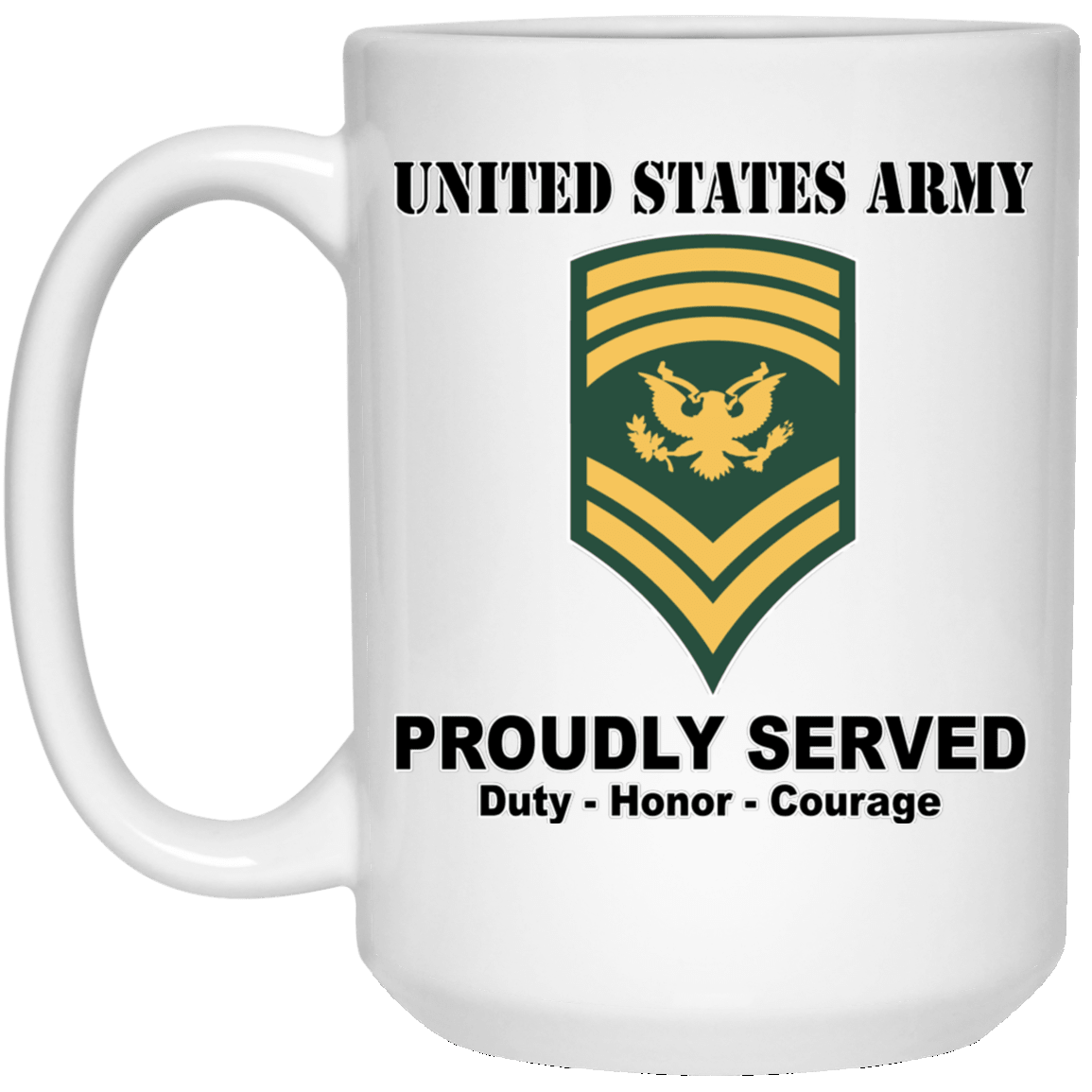 US Army E-9 SPC E9 Specialist Ranks White Coffee Mug - Stainless Travel Mug-Mug-Army-Ranks-Veterans Nation