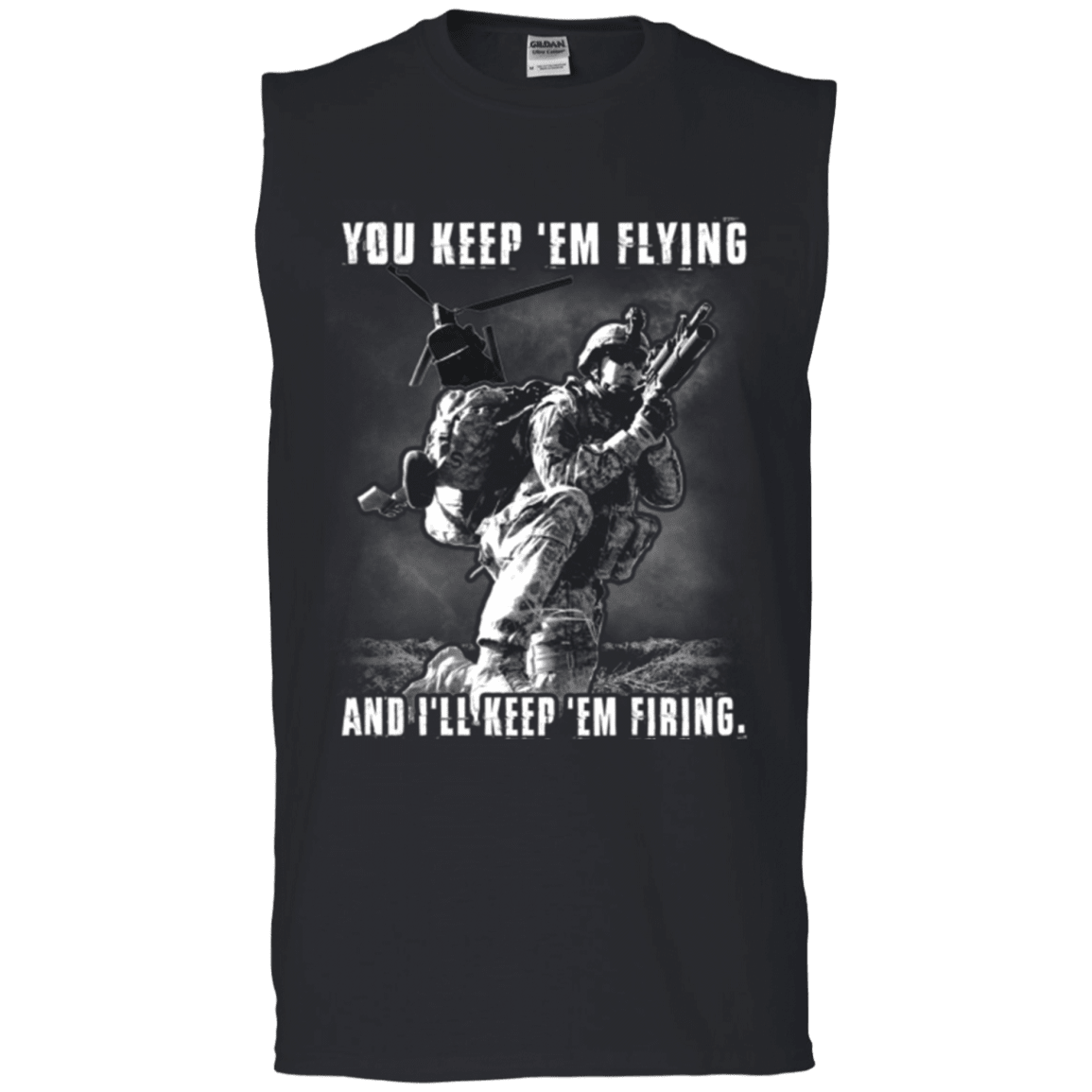 Military T-Shirt "You Kept 'Em Flying And I'll Kept 'Em Firing"-TShirt-General-Veterans Nation