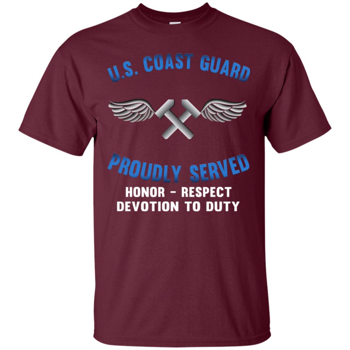 US Coast Guard Aviation Metalsmith AM Logo Proudly Served T-Shirt For Men On Front-TShirt-USCG-Veterans Nation