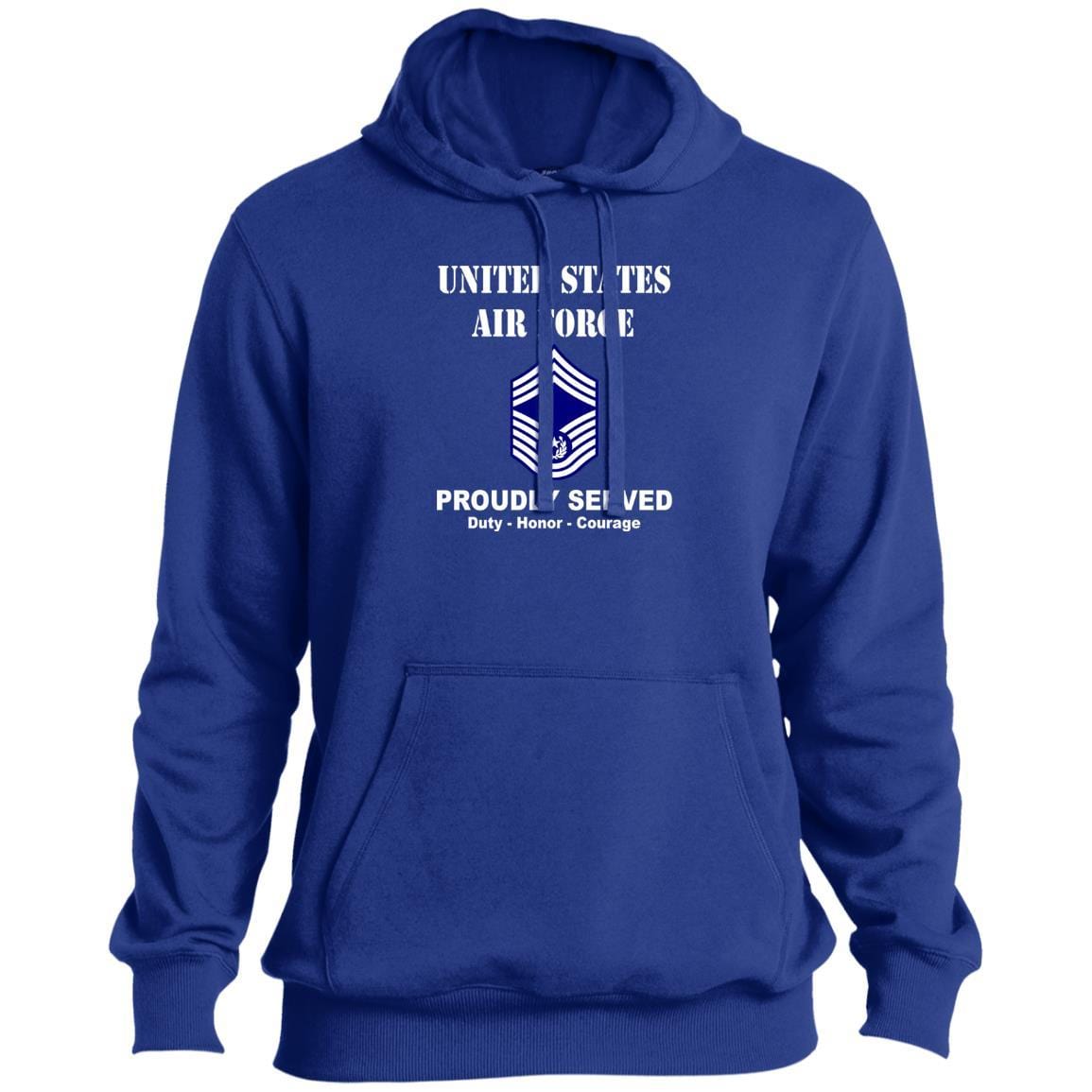 US Air Force E-9 Chief Master Sergeant Of The Air Force E9 CMSAF Noncommissioned Officer (Special) Ranks T shirt Sport-Tek Tall Pullover Hoodie - T-Shirt-TShirt-USAF-Veterans Nation