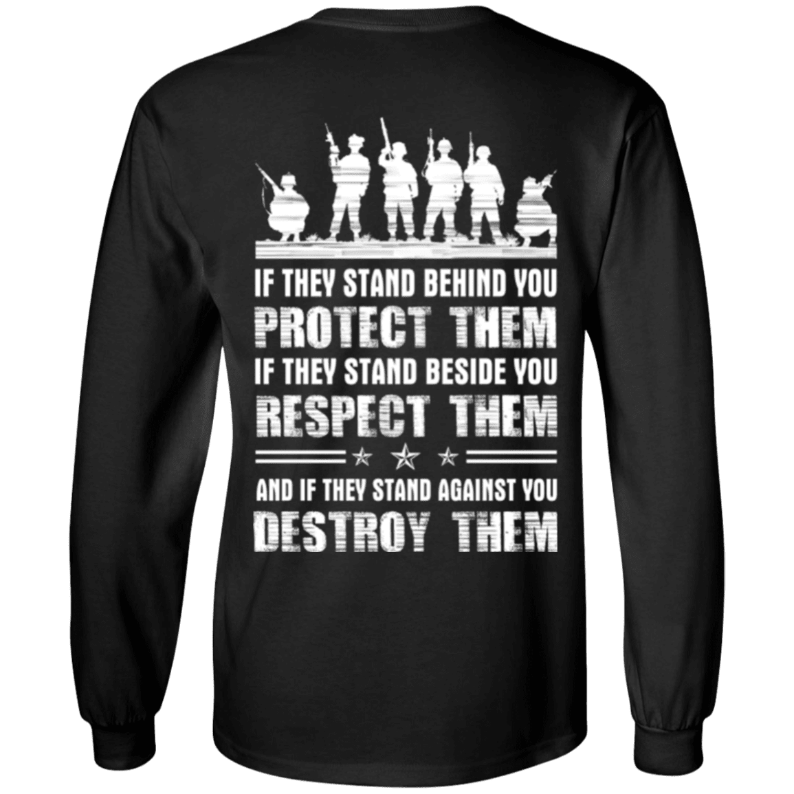 Military T-Shirt "Protect Them - Respect Them - Destroy Them Veteran"-TShirt-General-Veterans Nation