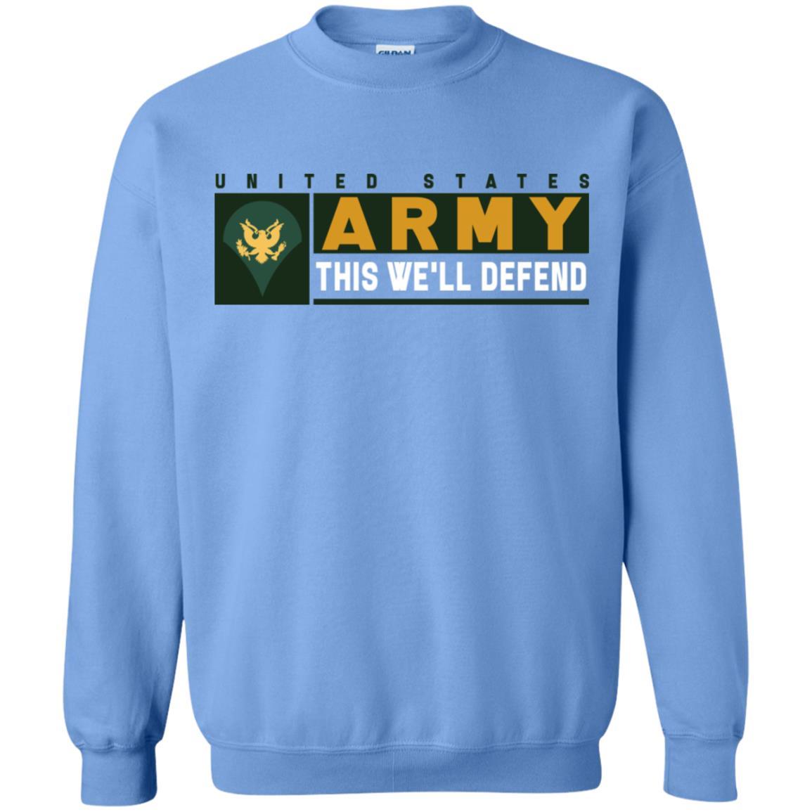 US Army E-4 SPC This We Will Defend Long Sleeve - Pullover Hoodie-TShirt-Army-Veterans Nation