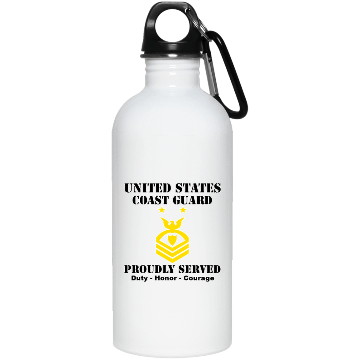 US Coast Guard E-9 Command Master Chief Petty Officer E9 CMC Chief Petty Officer Ranks White Coffee Mug - Stainless Travel Mug-Mug-USCG-Collar-Veterans Nation