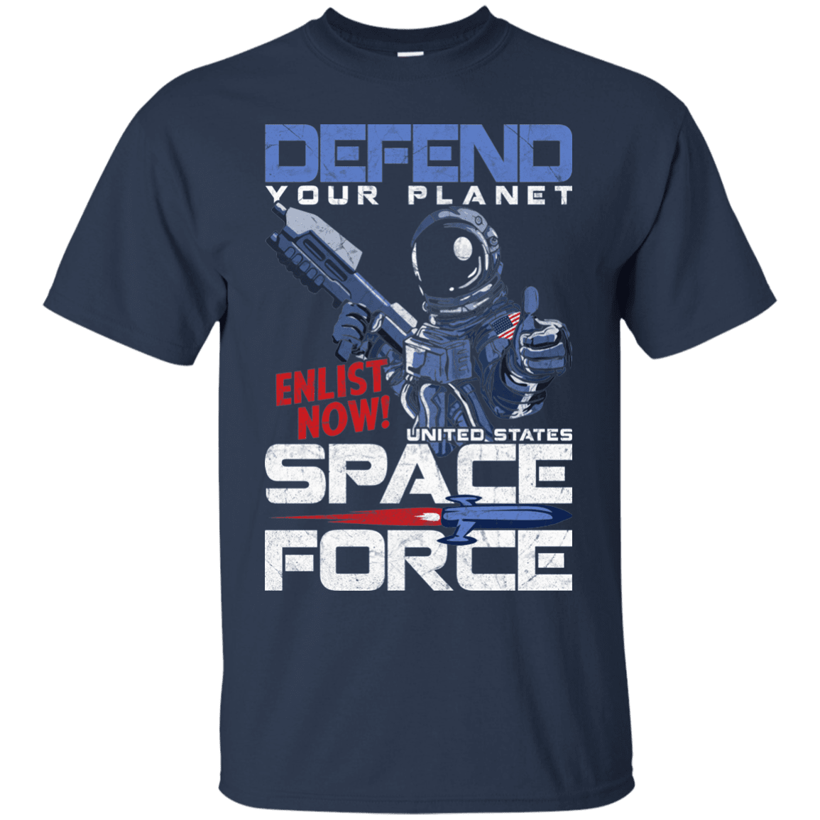 Defend Your Planet Space Force Men Front Tank Top-TShirt-USAF-Veterans Nation