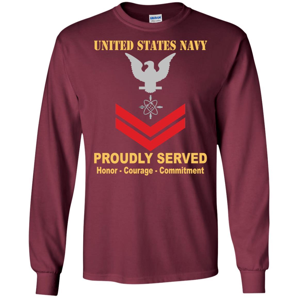 U.S Navy Data systems technician Navy DS E-5 Rating Badges Proudly Served T-Shirt For Men On Front-TShirt-Navy-Veterans Nation