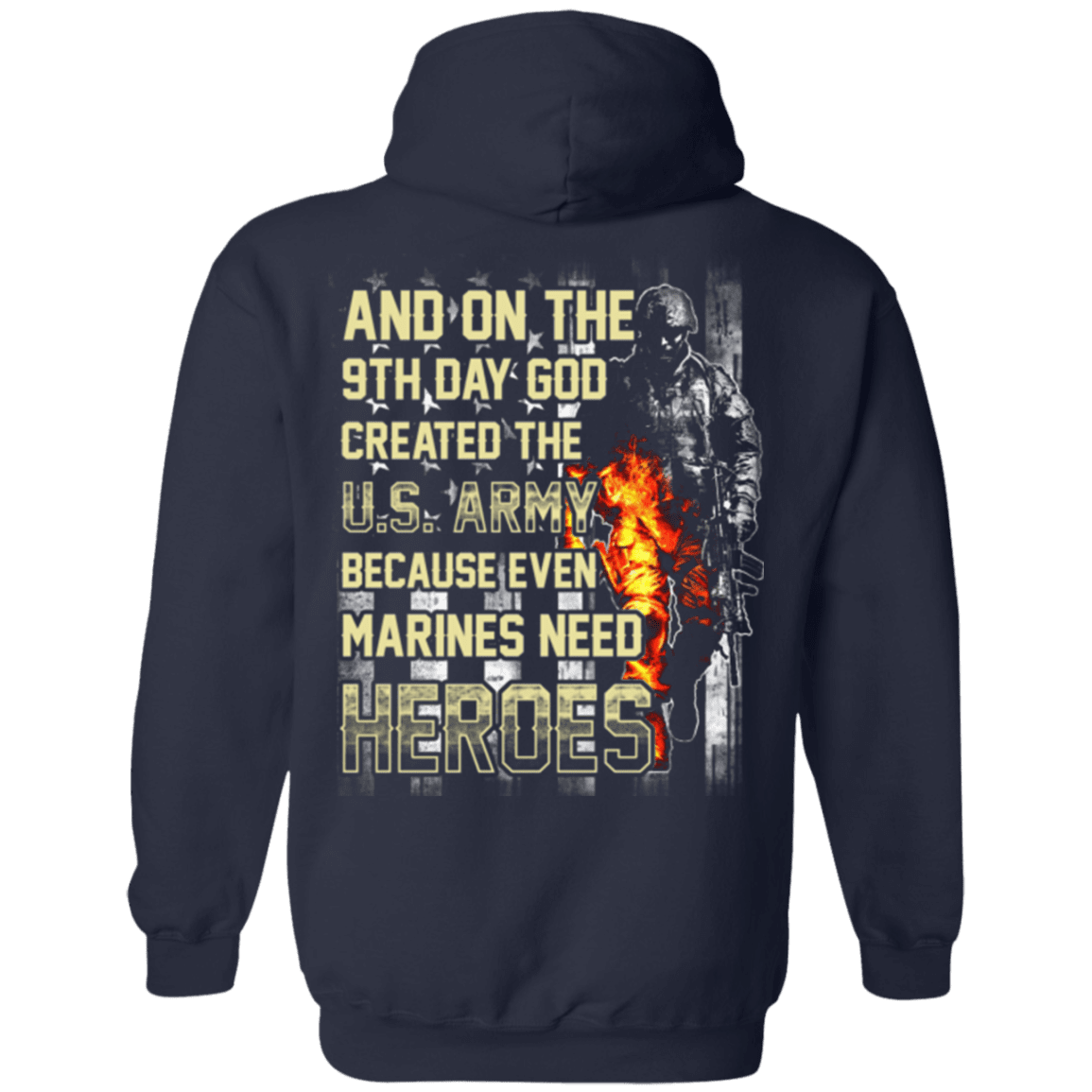 On The 9th Day God Created The US Army T Shirt-TShirt-Army-Veterans Nation