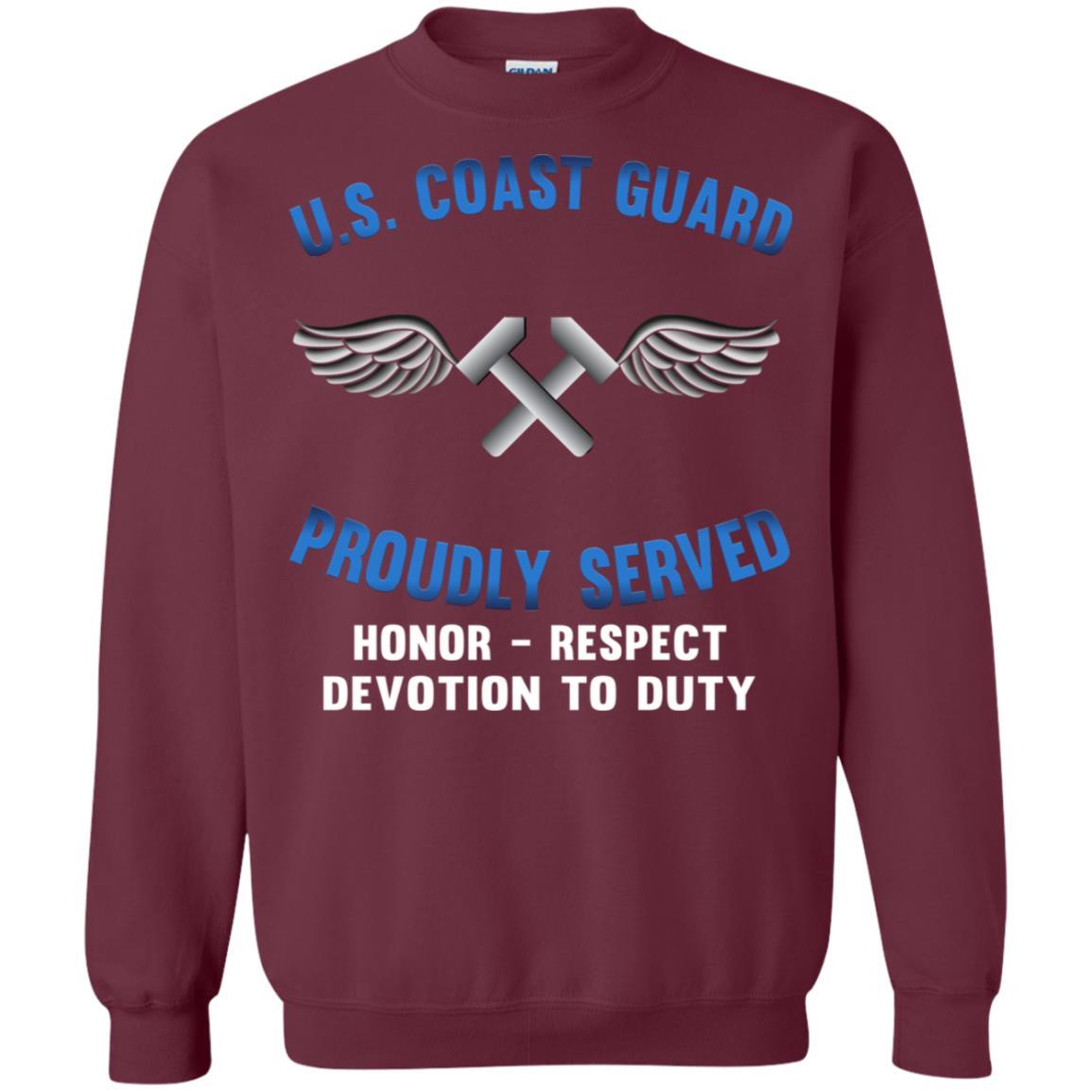 US Coast Guard Aviation Metalsmith AM Logo Proudly Served T-Shirt For Men On Front-TShirt-USCG-Veterans Nation