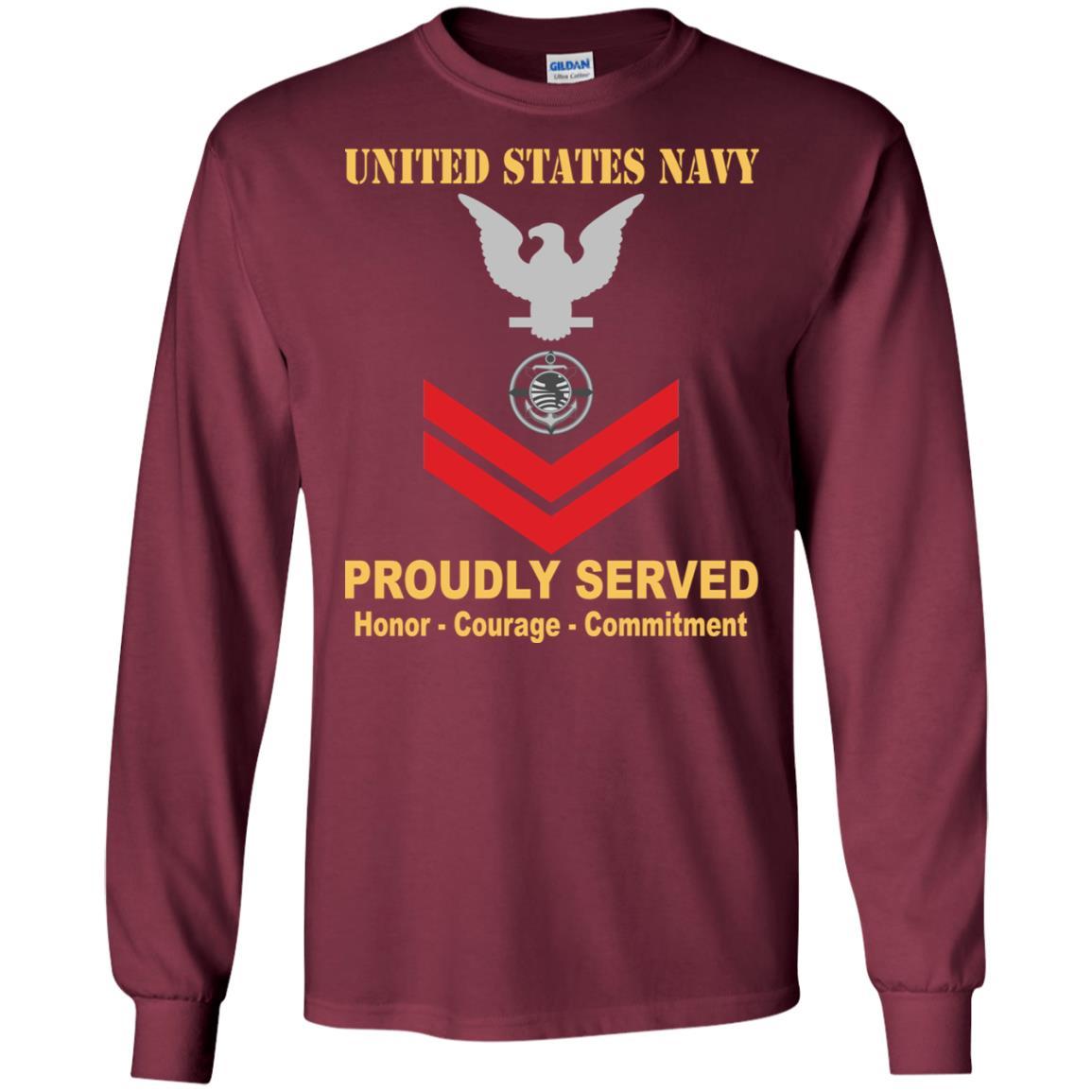 Navy Religious Program Specialist Navy RP E-5 Rating Badges Proudly Served T-Shirt For Men On Front-TShirt-Navy-Veterans Nation